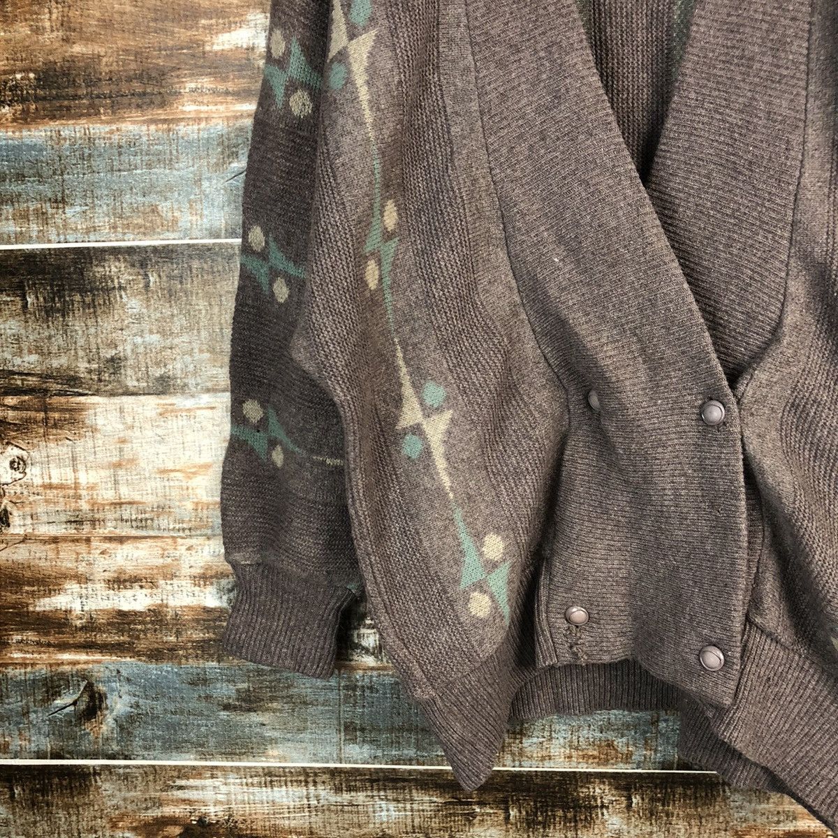 Japanese Brand Japan vintage art Brown Cardigan Knitwear #A1692 Size US L / EU 52-54 / 3 - 7 Thumbnail