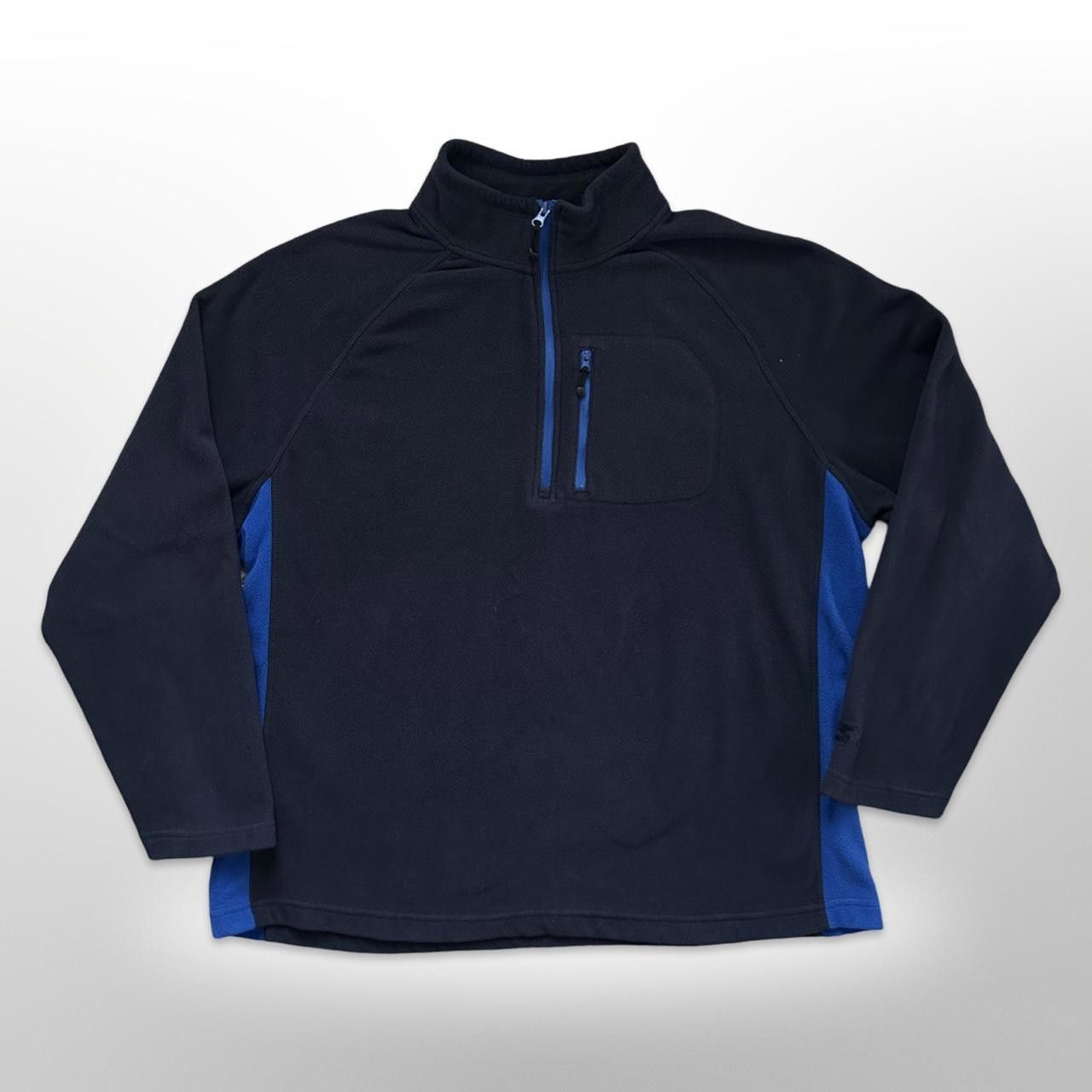 Starter × Vintage Vintage Blue Starter 1/4 Zip Fleece Pullover Size US XL / EU 56 / 4 - 1 Thumbnail