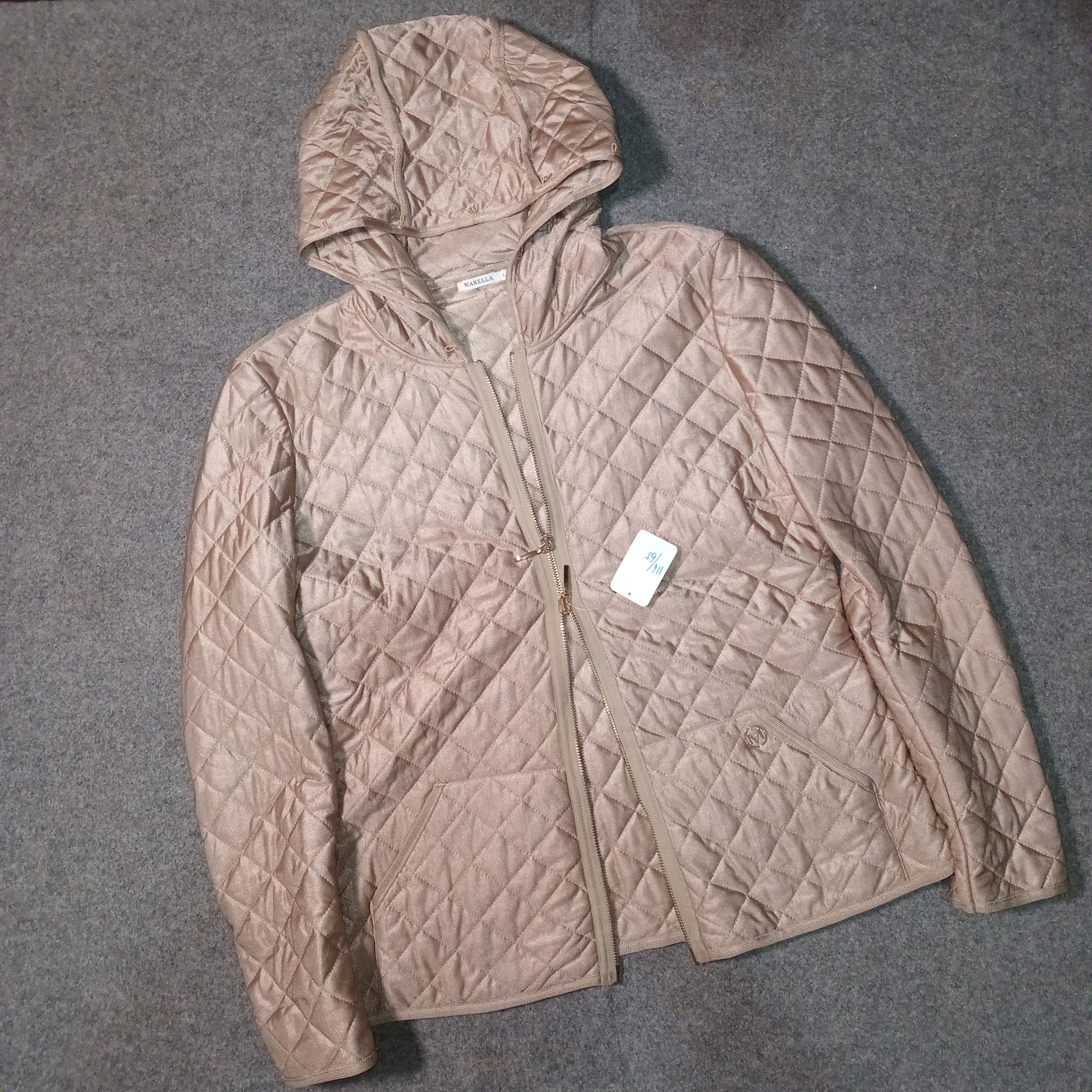 Marella MARELLA QUILTED JACKET GOLD Size L / US 10 / IT 46 - 1 Thumbnail