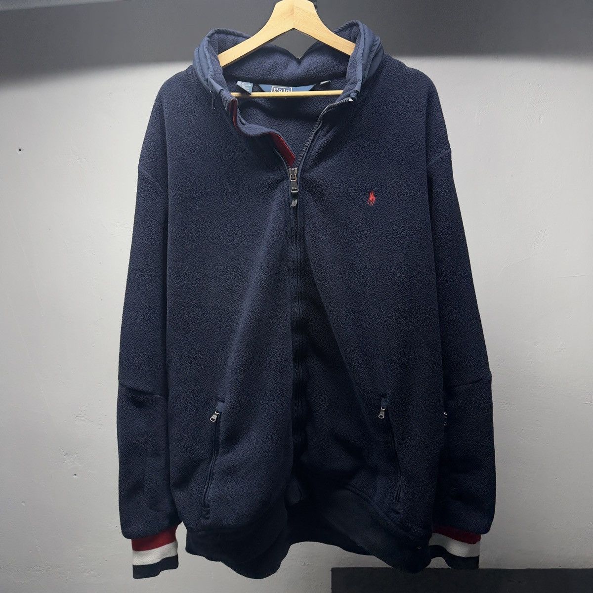 Vintage Polo Ralph Lauren Polartec Hooded Zip Up Fleece ERD Grunge Size US XXL / EU 58 / 5 - 6 Thumbnail