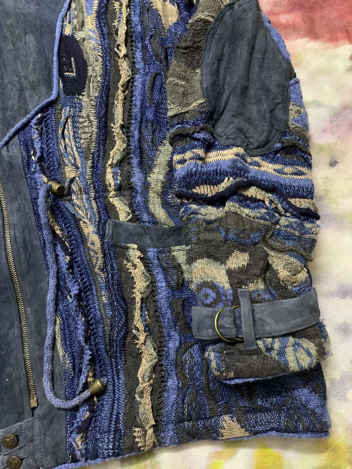 Coogi Vintage COOGI Wool Knitted Leather Oversized Size US L / EU 52-54 / 3 - 6 Thumbnail