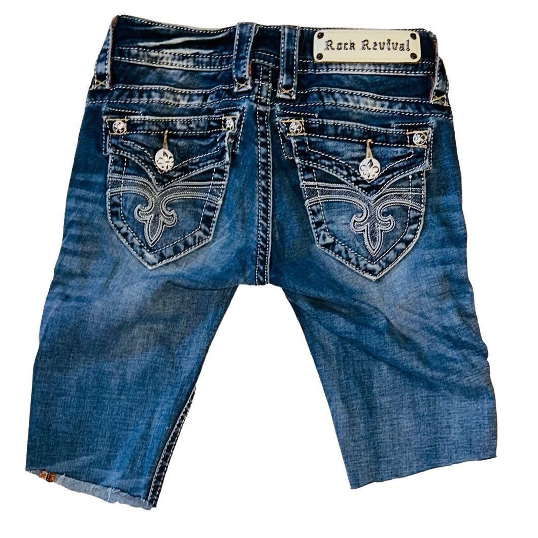 Rock Revival Rock Revival Womens Size 24 Cutoff Denim Jean Shorts Size 24" / US 00 / IT 34 - 2 Thumbnail