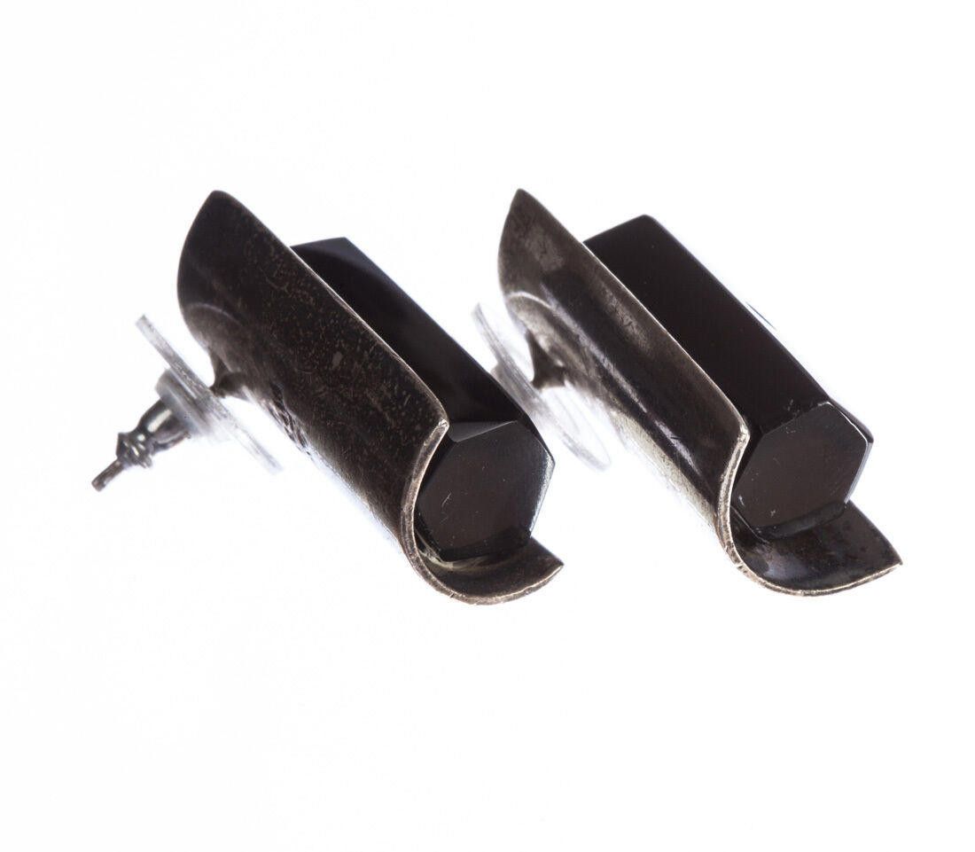 Handmade Sterling Silver Mexican Black Onyx Earrings Size ONE SIZE - 3 Thumbnail