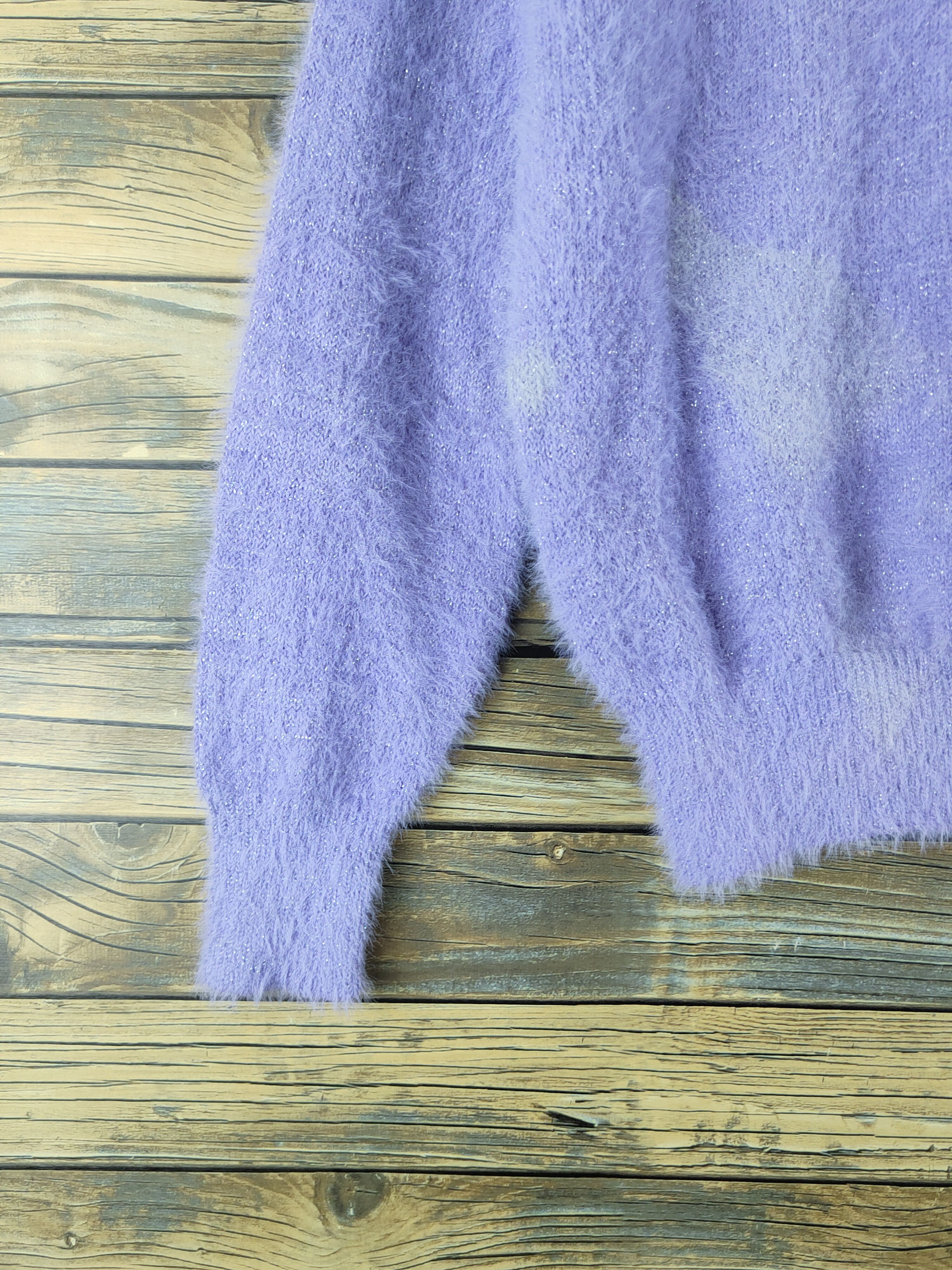 Japanese Brand DL Yecca Vecca Light Purple Fur Mohair Knitwear #46-443 Size M / US 6-8 / IT 42-44 - 4 Thumbnail