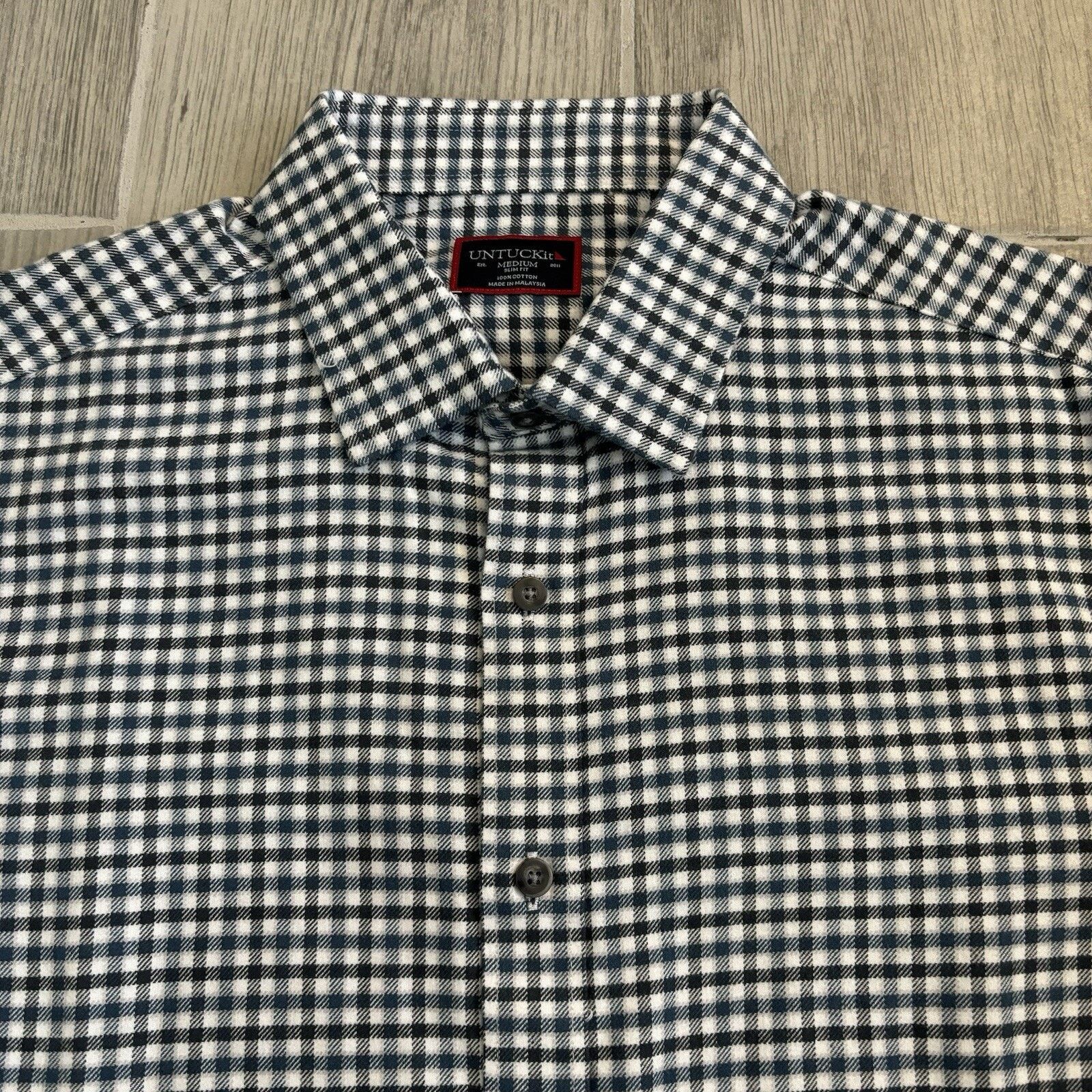 UNTUCKit UNTUCKit Men’s M Slim Fit Gibbston Blue Long Sleeve Shirt Size US M / EU 48-50 / 2 - 3 Thumbnail