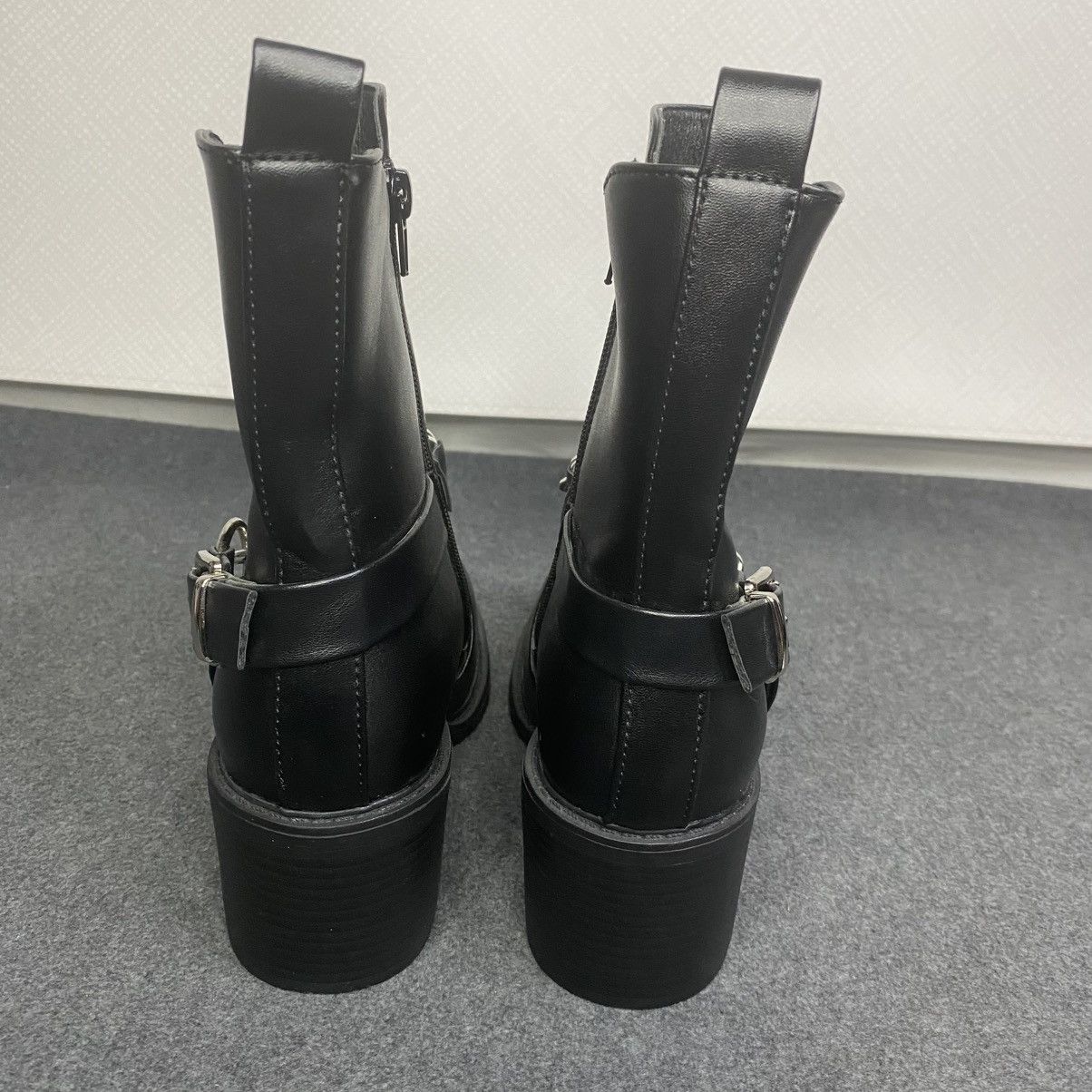 Other Pazzle Chain Accent Ankle Boots Women's Black NWOT Size US 7.5 / IT 37.5 - 8 Thumbnail
