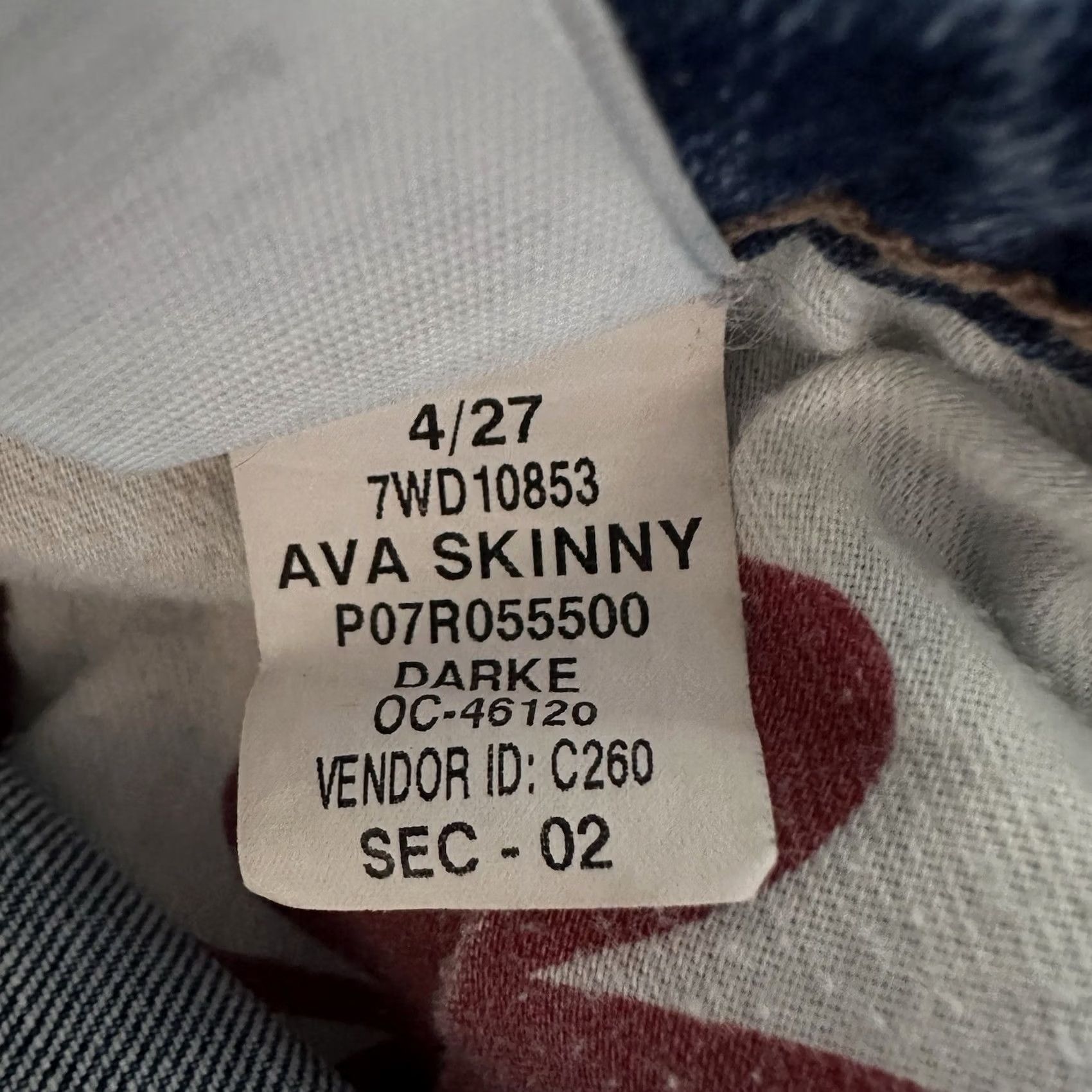 Lucky Brand Lucky Brand Jeans Womens 4 Skinny Mid Rise 27x28 Ava Raw Hem Medium Wash Blue Denim 5-Pocket Stretch Regular Size 27" / US 4 / IT 40 - 6 Thumbnail