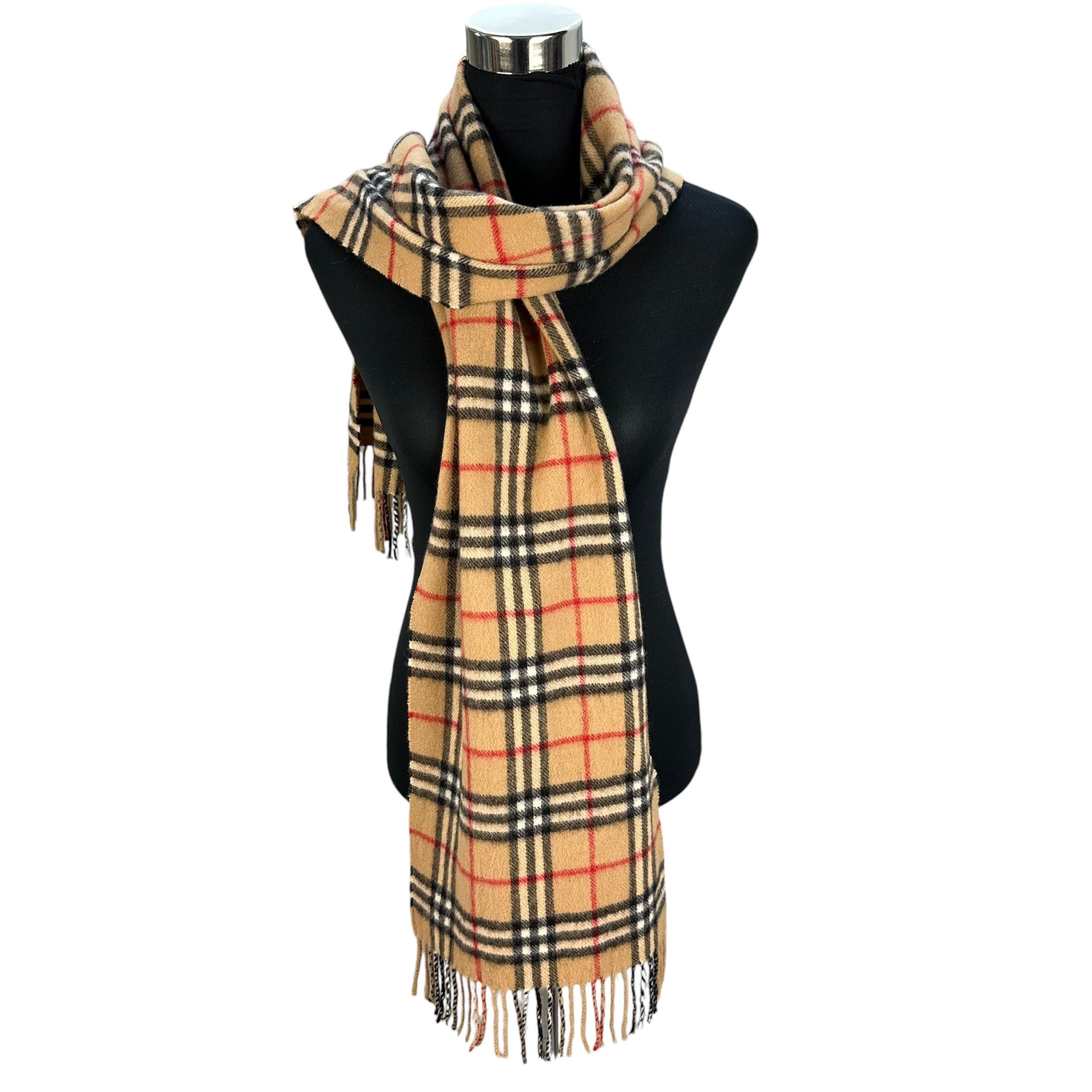 Burberry Vintage 90s BURBERRYS Nova Check Lambswool Muffler #A62-1487 Size ONE SIZE - 1 Thumbnail