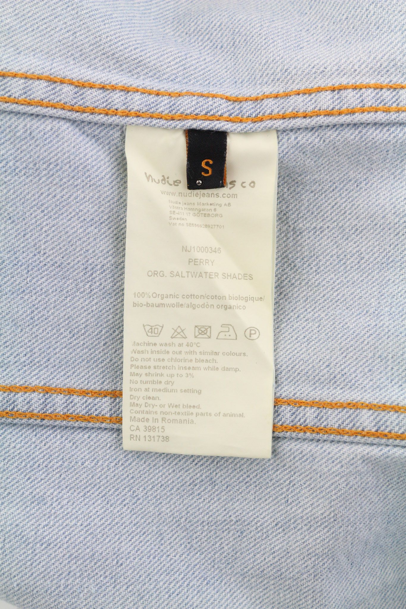 Nudie Jeans PERRY S Organic Saltwater Shades Polo Denim Jacket 82444 Size US S / EU 44-46 / 1 - 7 Thumbnail