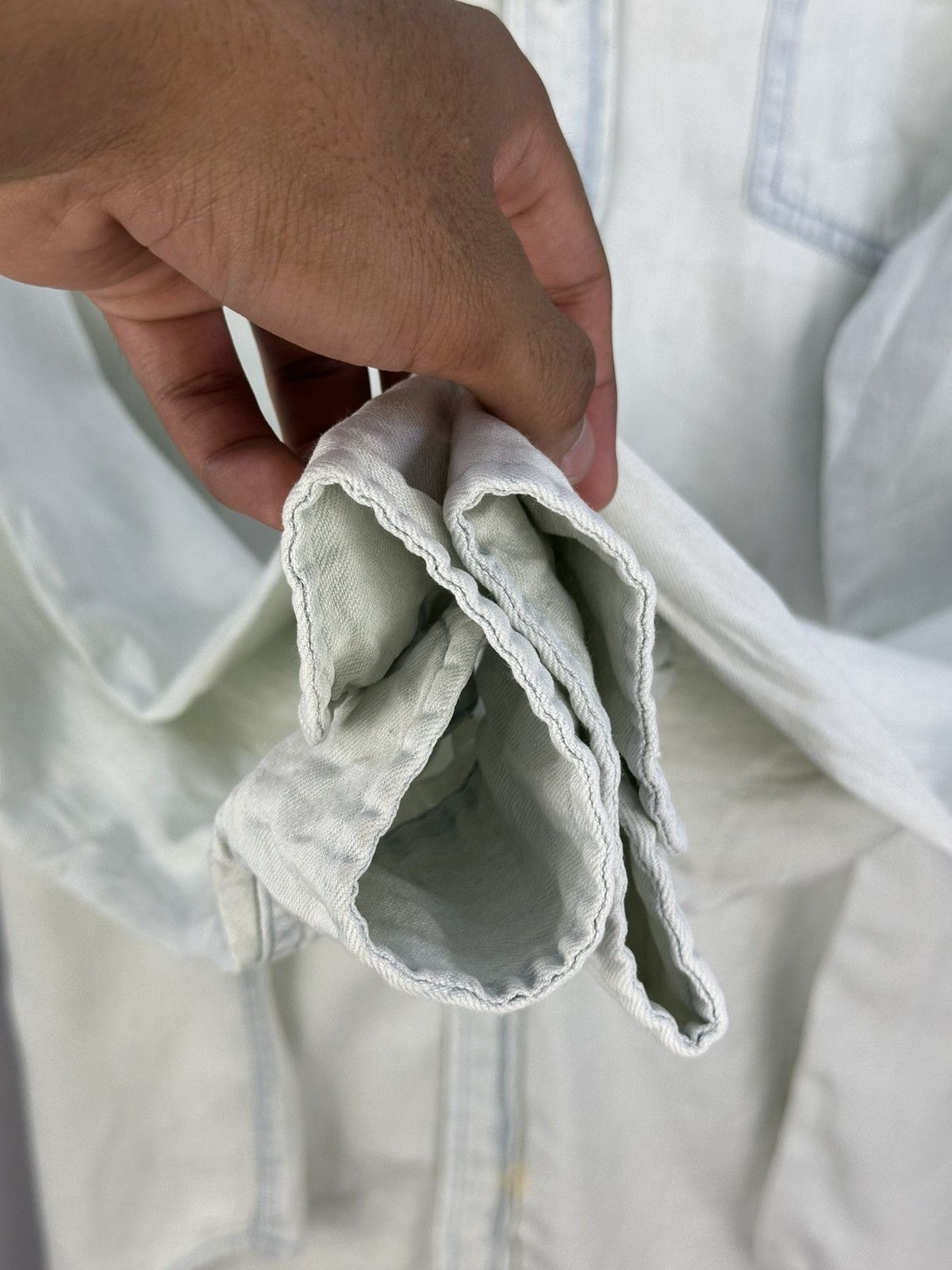 Levi's Levis White Tab Denim Worker Flannel Shirt Button Up Size US L / EU 52-54 / 3 - 10 Thumbnail