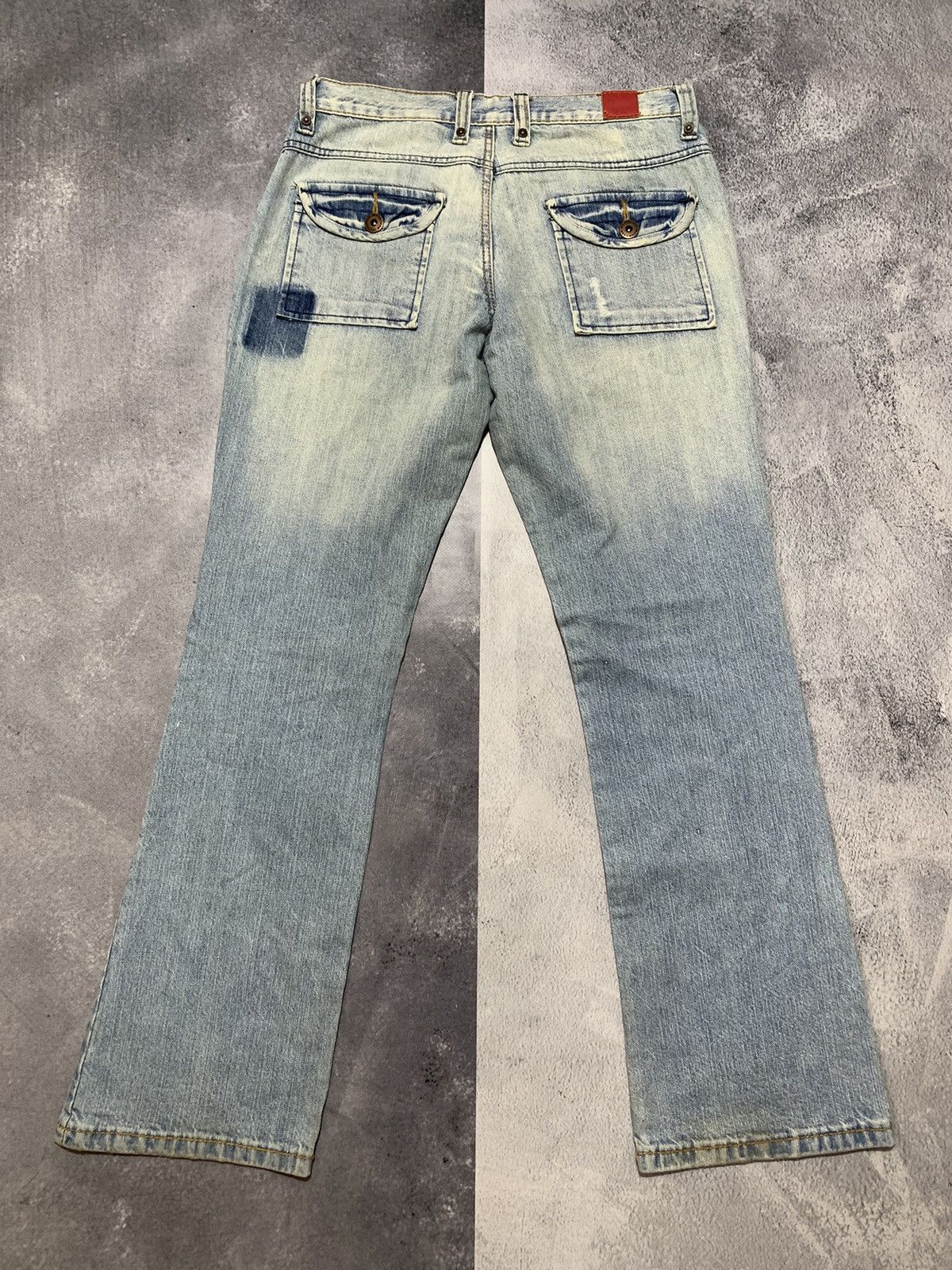 Japanese Brand × Vintage Vintage Y2KJapanese faded denim trousers streetwear size 32 Size US 32 / EU 48 - 8 Thumbnail