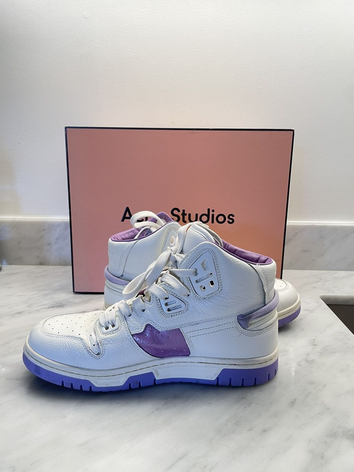 Acne Studios Acne Studios high top Stockholm pop sneakers leather Size US 8.5 / EU 41-42 - 6 Thumbnail