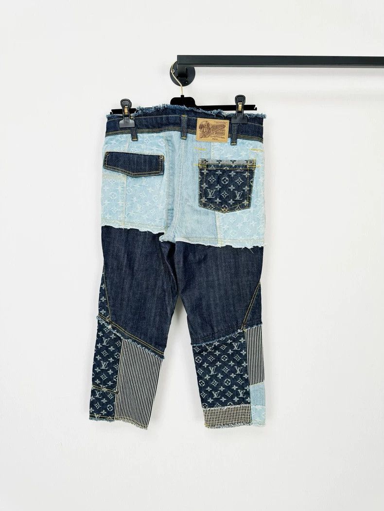 Louis Vuitton Louis Vuitton Patchwork Denim Jeans- Size 37" - 8 Thumbnail