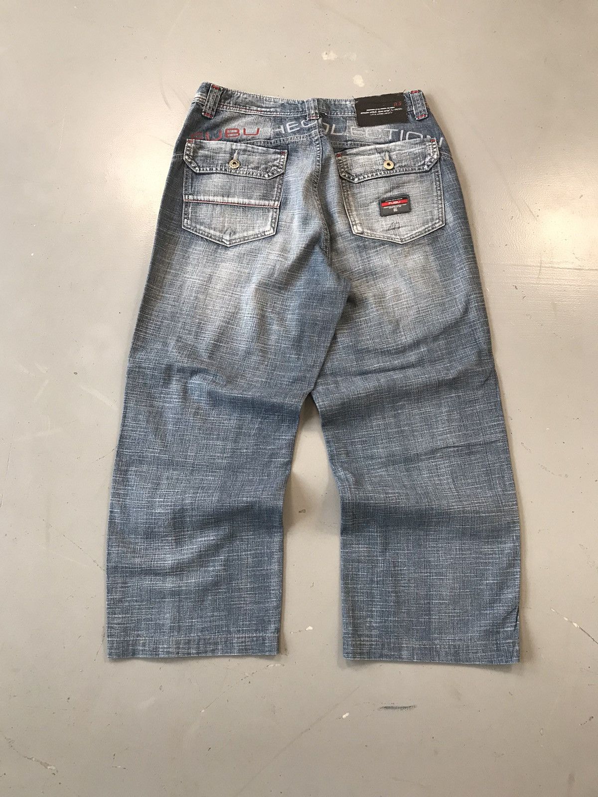 Coogi × Fubu × Vintage Vintage Fubu SpellOut embroidered baggy fit denim Size US 33 - 6 Thumbnail