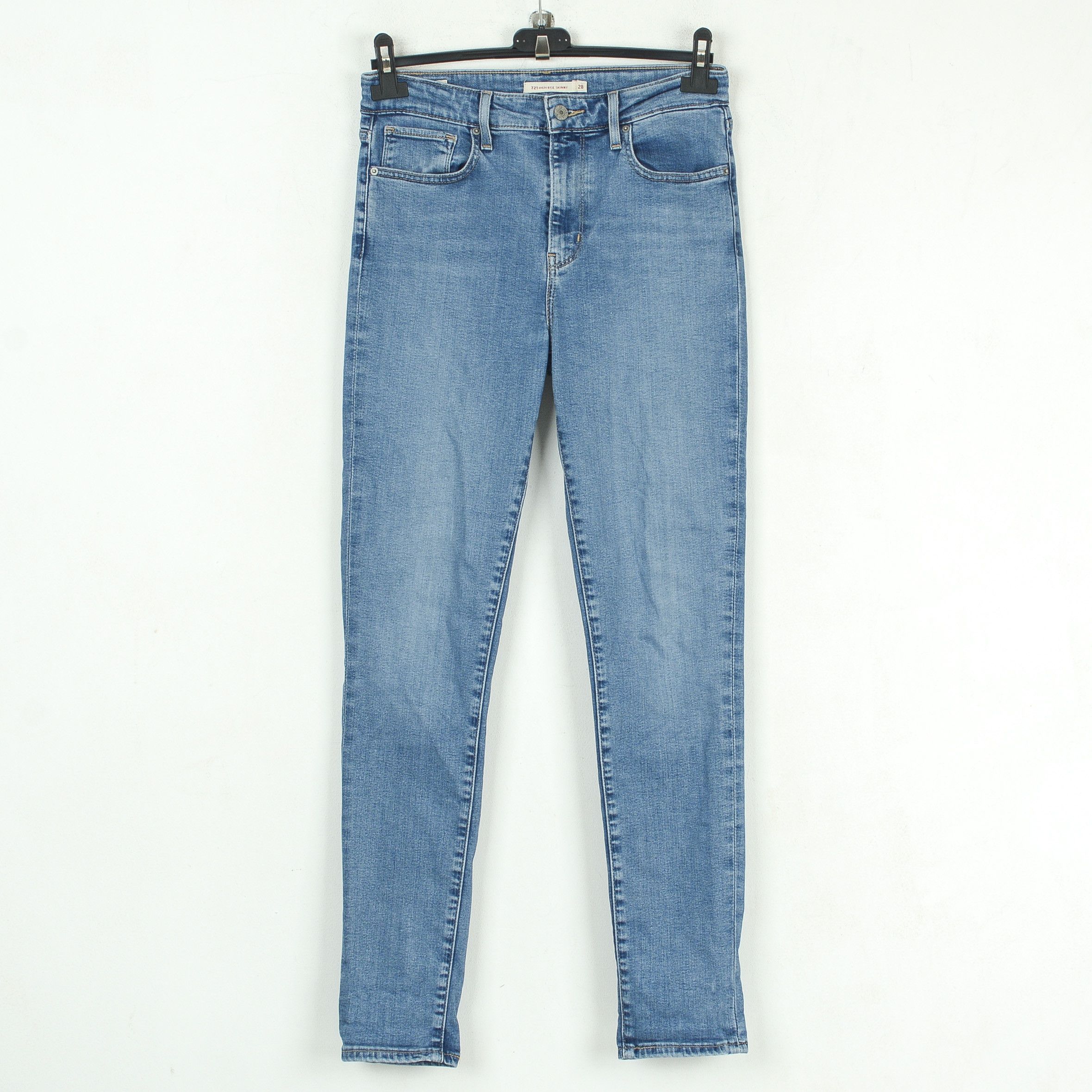 Levi's 721 High Rise Skinny W27 L30 Jeans Denim Trousers Pants Zip Size 27" / US 4 / IT 40 - 1 Thumbnail