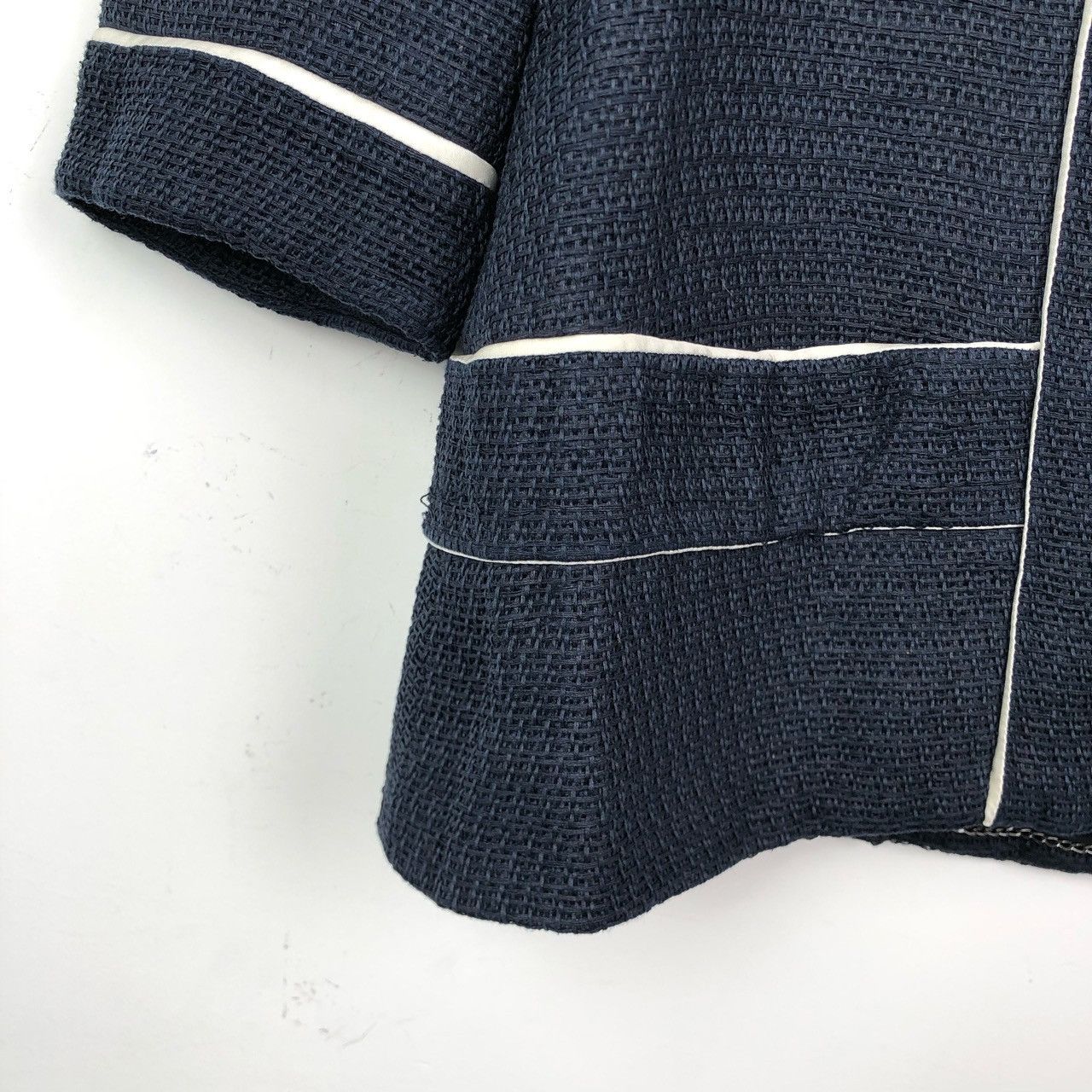 Chanel Chanel Line-Designed Round Neck Navy Blue Tweed Jacket Size XS / US 0-2 / IT 36-38 - 4 Thumbnail