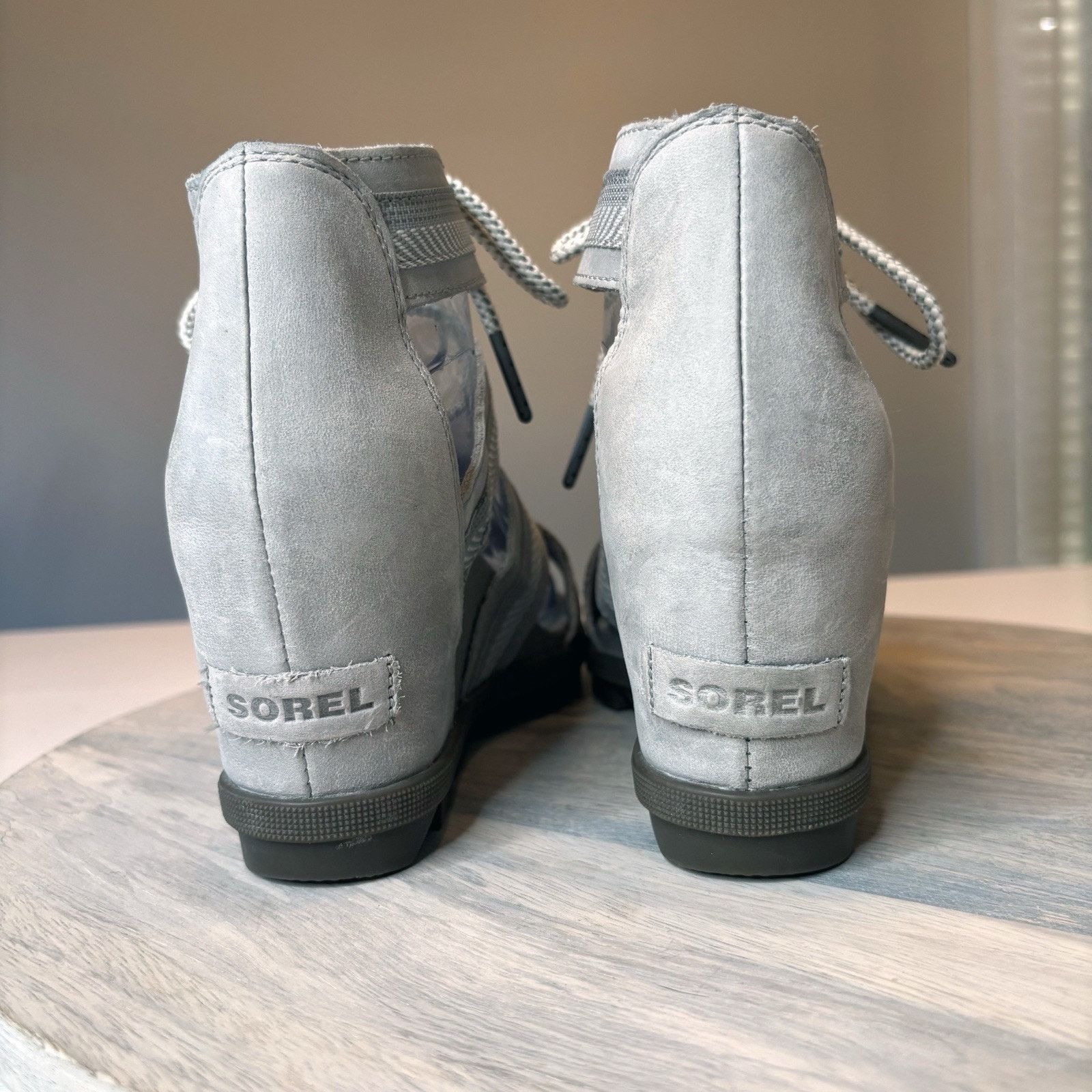 SOREL Sorel Joanie II Ghillie Women's Ash Laces Wedge Sandals Sz 8 Size US 8 / IT 38 - 7 Thumbnail