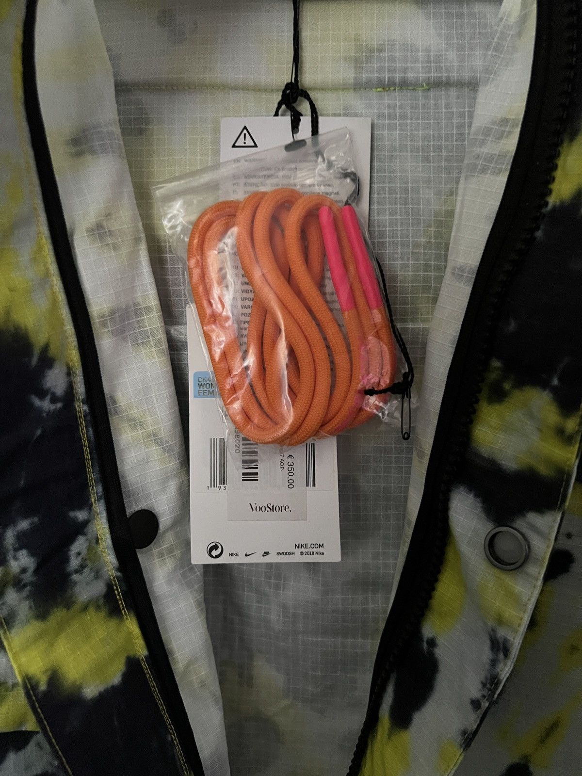 Nike × Off-White OFF-WHITE x Nike Lab Women’s Tie Dye NRG Windbreaker Volt Size M / US 6-8 / IT 42-44 - 4 Thumbnail