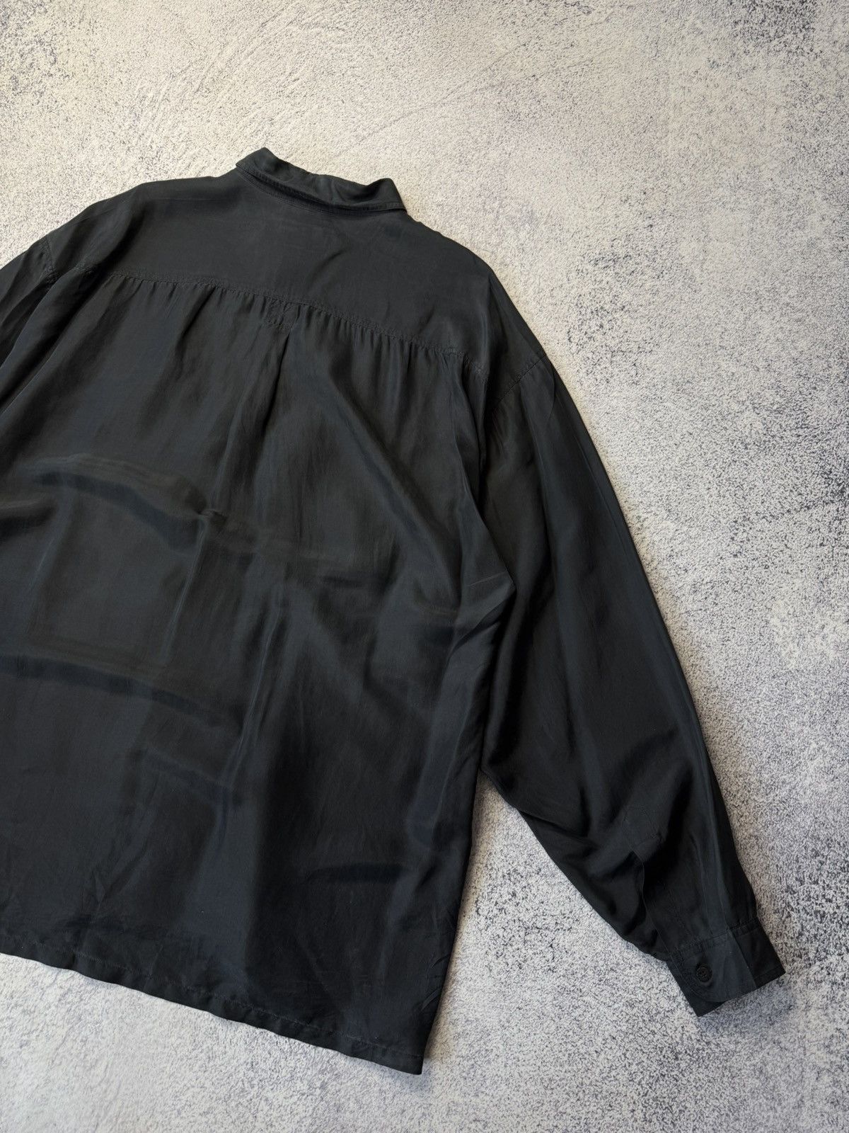 Other Vintage Pure Silk Black Shirt Button Up Y2K Japanese Size XL Size US XL / EU 56 / 4 - 19 Thumbnail