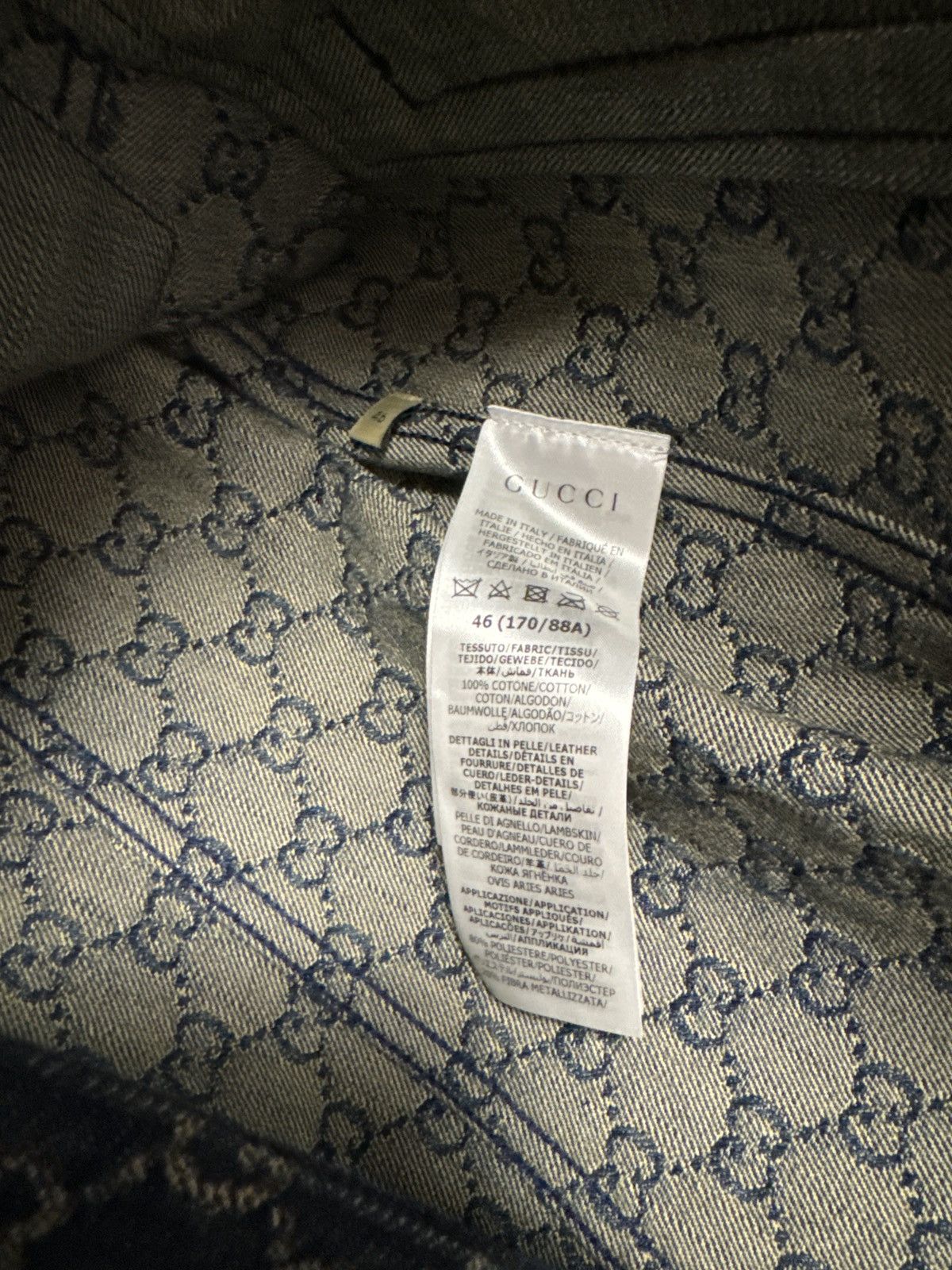Gucci GUCCI WASHED ORGANIC DENIM JACKET Size US S / EU 44-46 / 1 - 8 Thumbnail