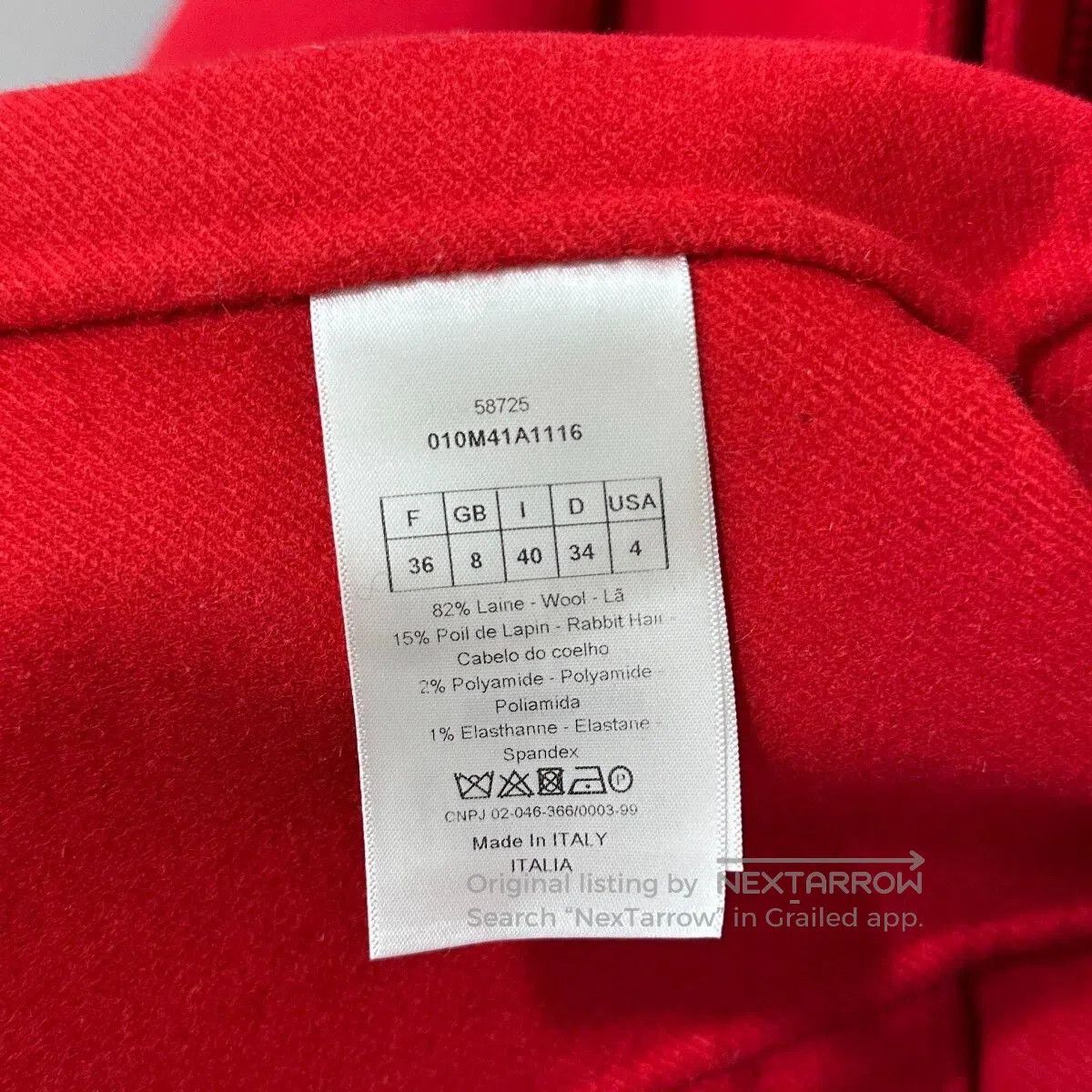 Dior Dior Red Hooded Cape Coat. Size XS / US 0-2 / IT 36-38 - 5 Thumbnail