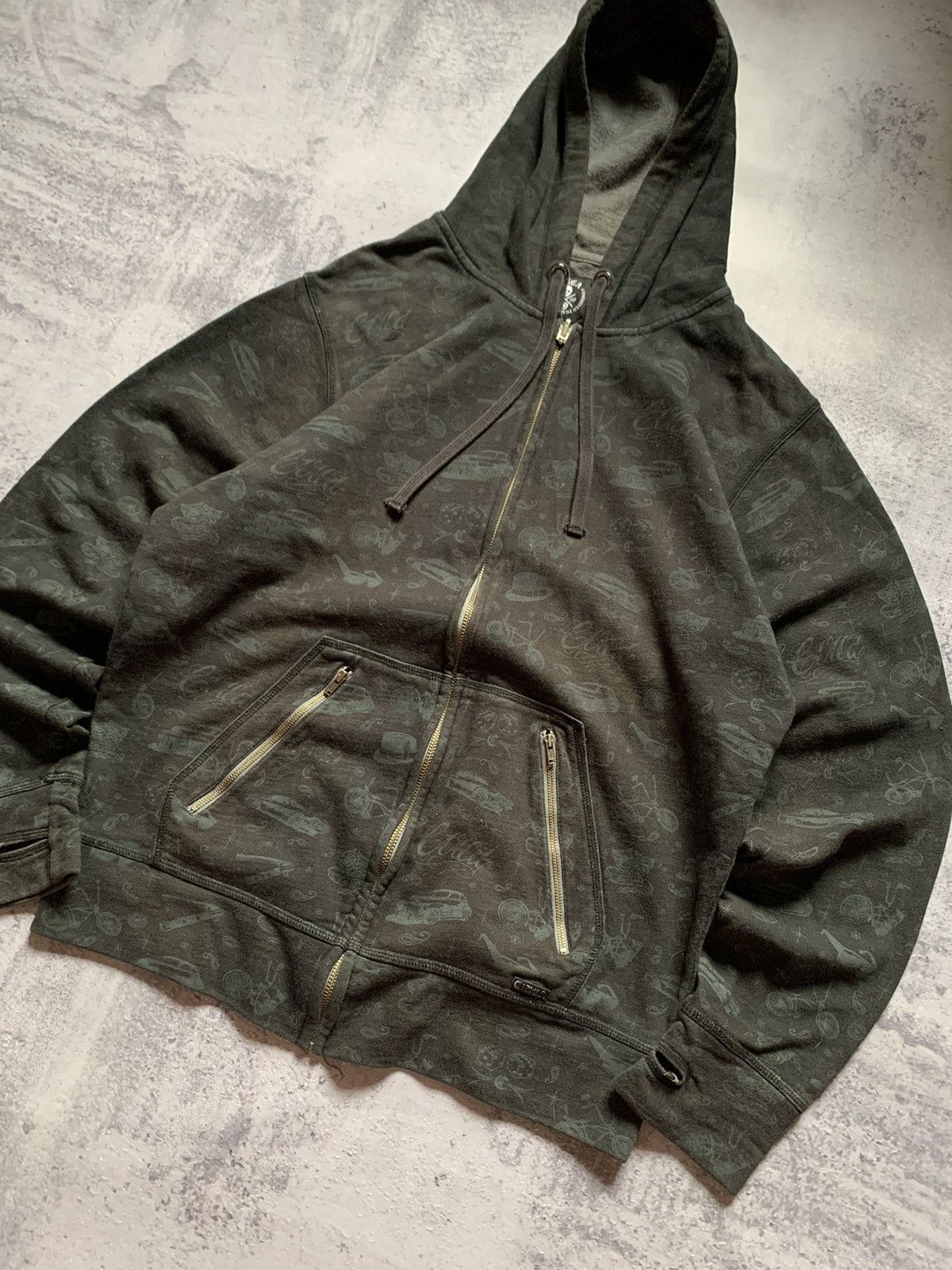 C1RCA × Hook-Ups Vintage Y2K Circa Skateboarding AOP Back Zip Hoodie Size US L / EU 52-54 / 3 - 3 Thumbnail