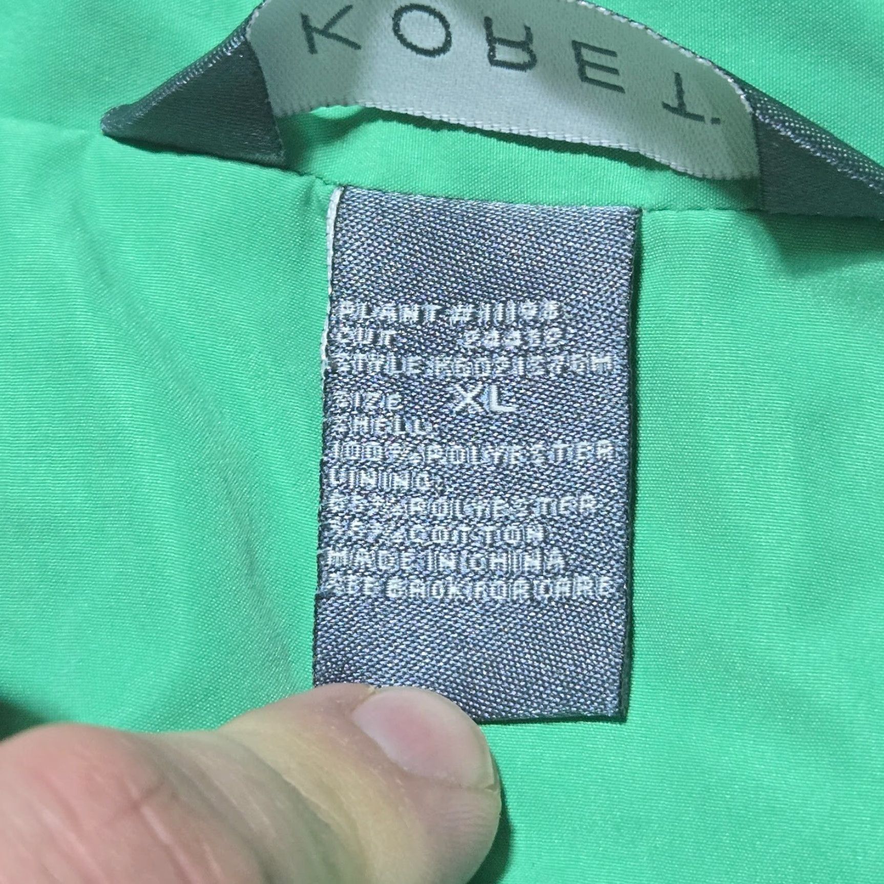 Vintage Koret Solid Green Zip Up Glam Jacket Coat Adult Women's XL Green Rocker Jacket Size XL / US 12-14 / IT 48-50 - 4 Thumbnail