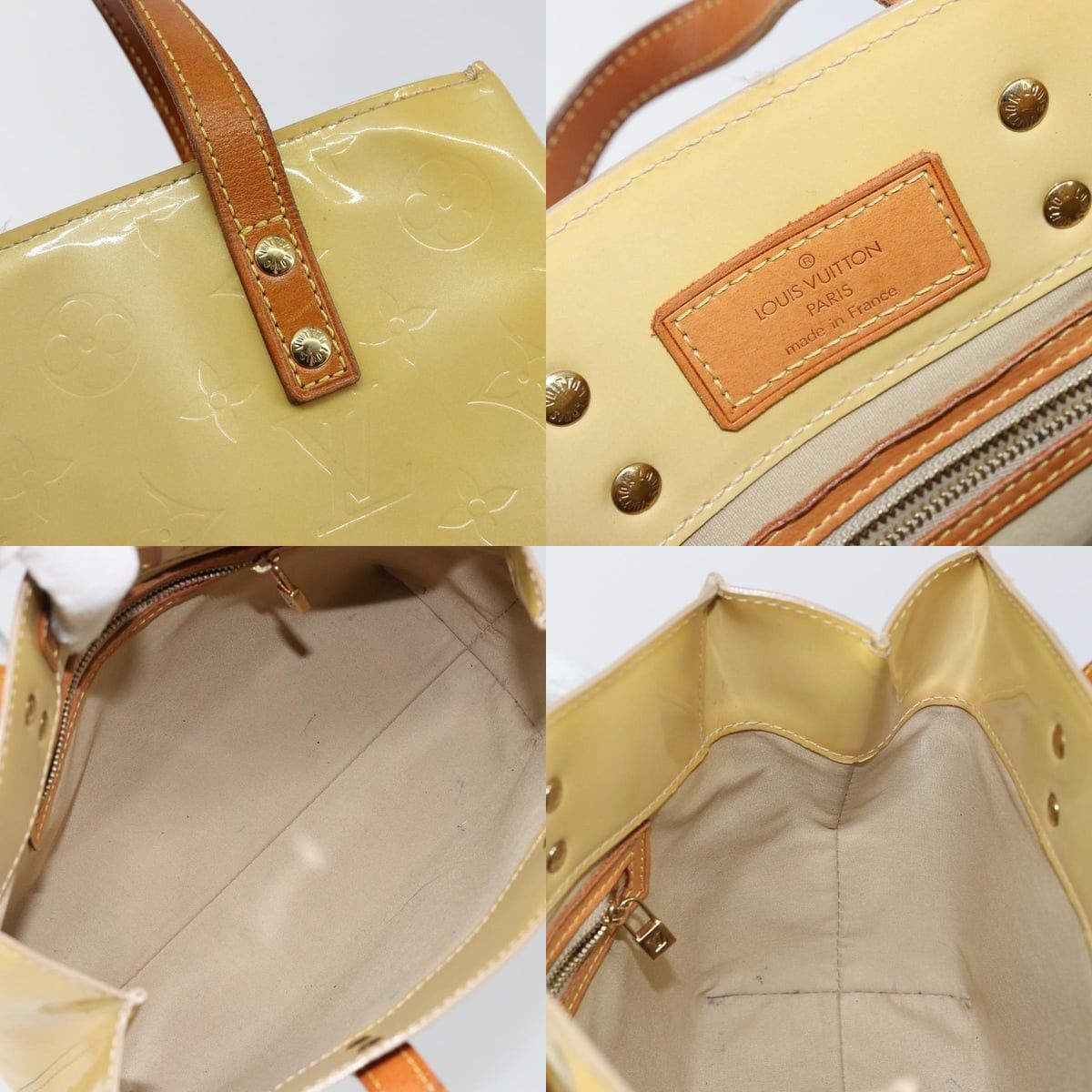Louis Vuitton LOUIS VUITTON Monogram Vernis Reade PM Hand Bag Beige M91334 Size ONE SIZE - 11 Thumbnail