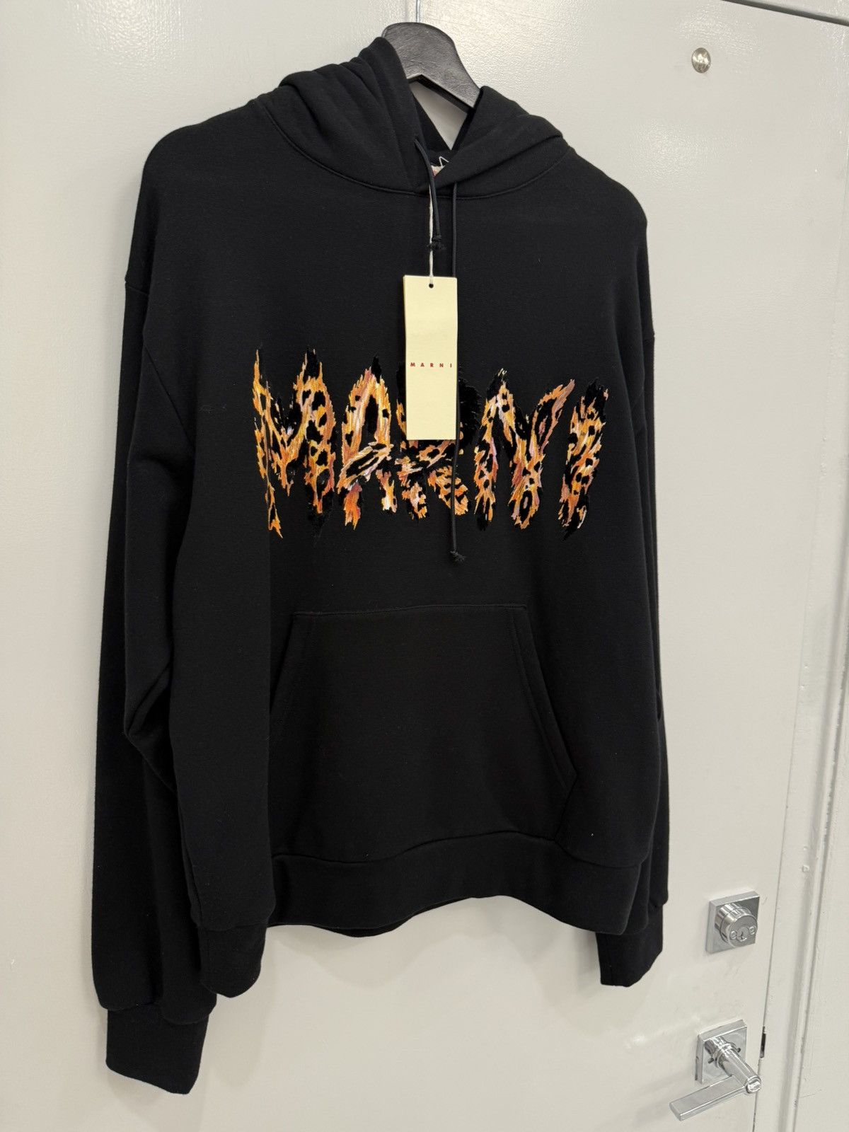 Marni Marni Flocked Cotton Logo Hoodie Size US M / EU 48-50 / 2 - 2 Thumbnail