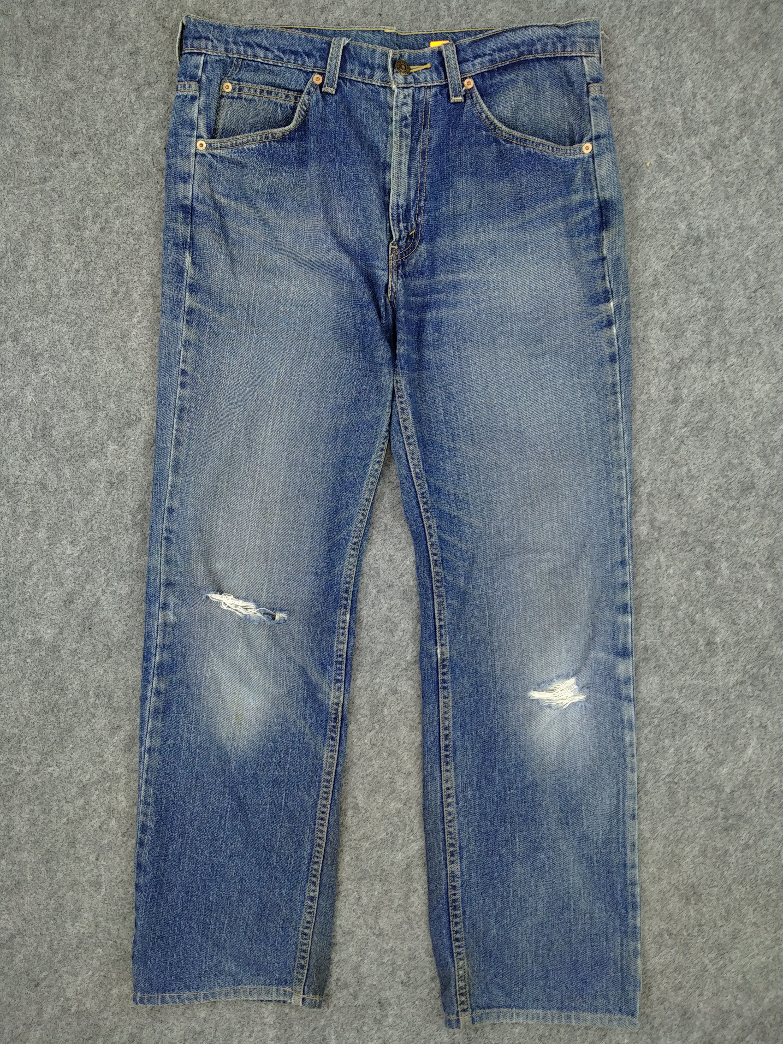 Levi's Blue Levi's 505 Distressed Denim 33x29.5 -JN192 Size US 33 - 1 Thumbnail