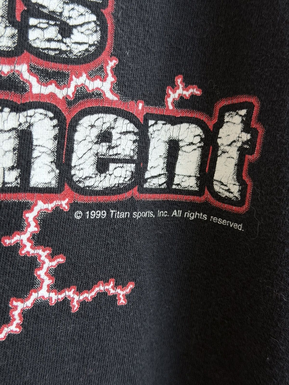 Vintage Vintage 1999 The Rock WWF Wrestling T-Shirt Tee Size US L / EU 52-54 / 3 - 6 Thumbnail