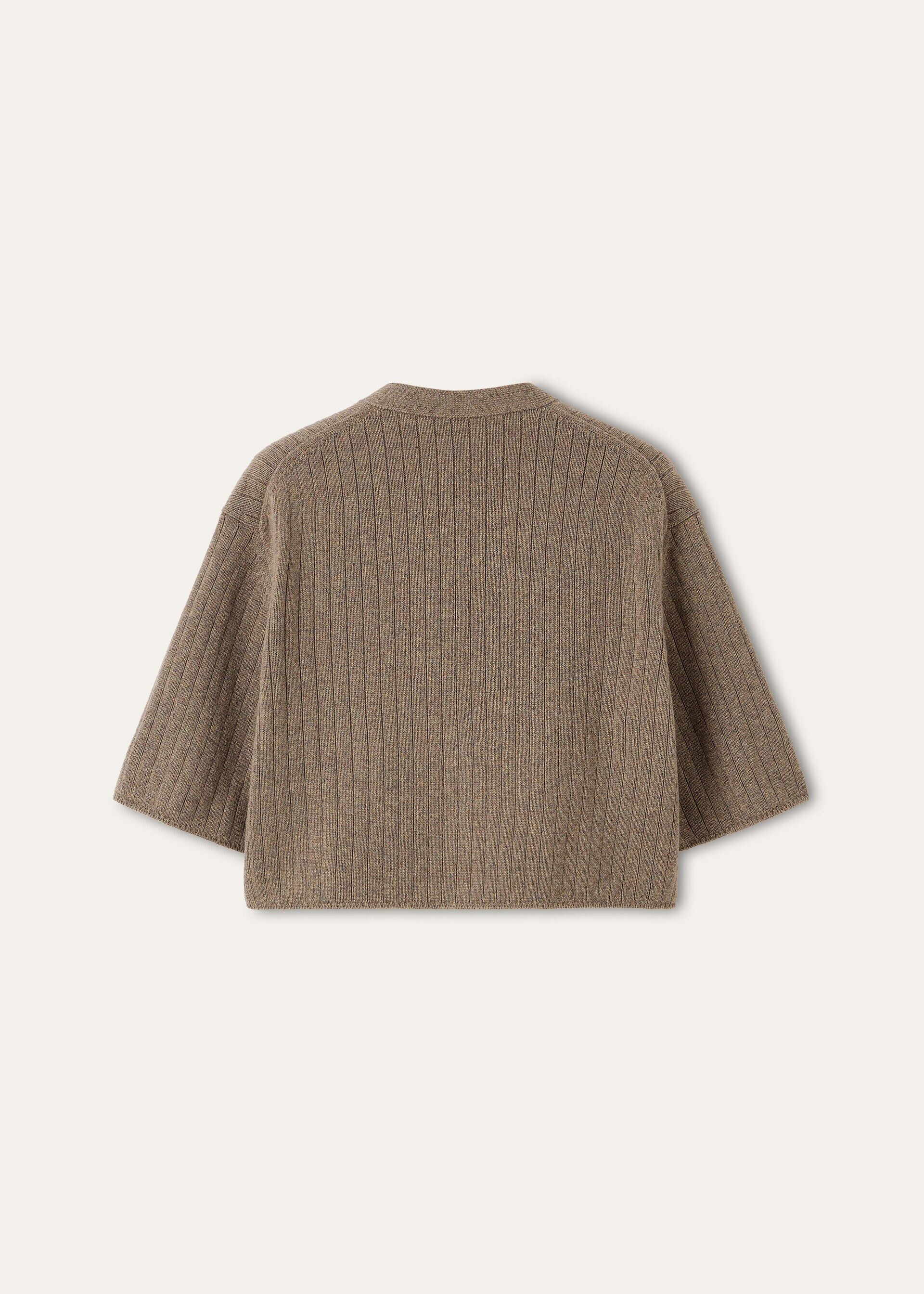 Loro Piana os11x0426 FAQ9056 Baby Coste Cardigan Licorice Root Melange Size L / US 10 / IT 46 - 6 Thumbnail