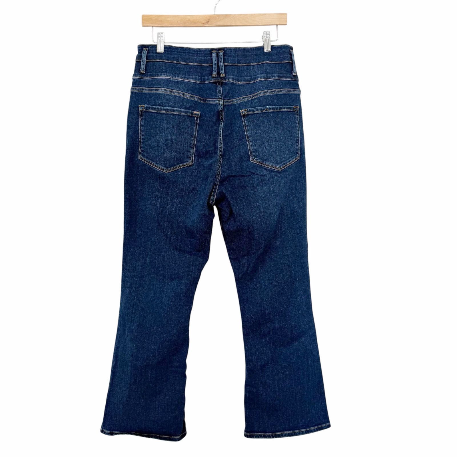 Frame Frame Le Catroux Crop Mini Boot Jeans Sz 33 Size 33" - 4 Thumbnail