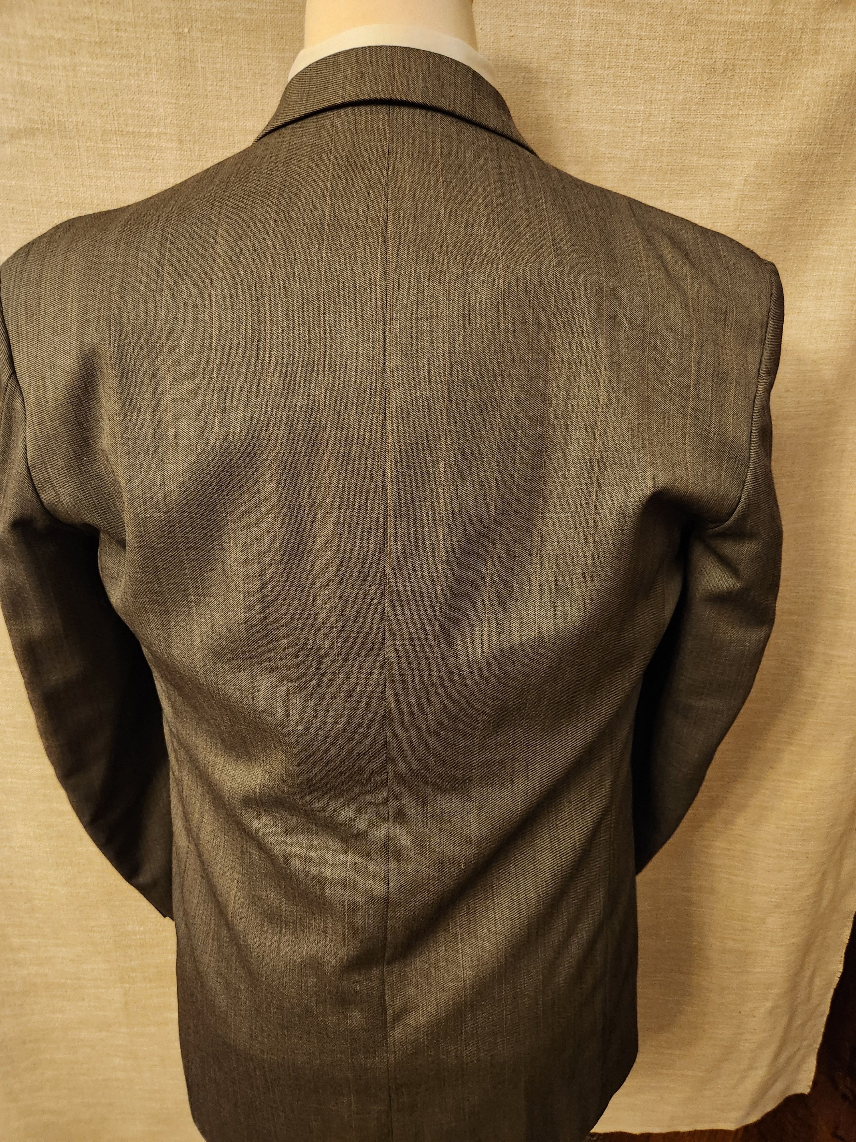 Designer × Yves Saint Laurent Vintage 100% Wool Double Breast Blue Blazer Size 44R - 3 Thumbnail