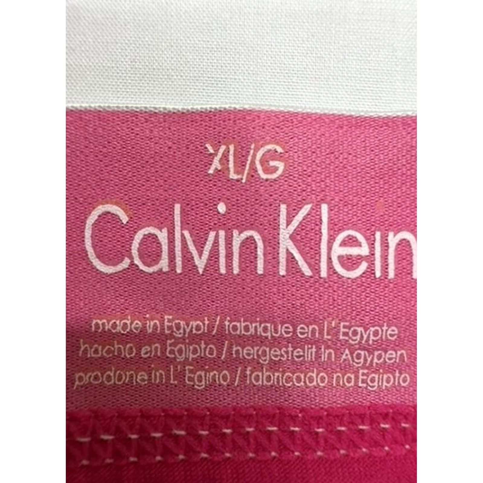 Calvin Klein Calvin Klein Unisex Pink Thong Swim Bottom XL Logo Waistband Used Size 40" / US 18 - 4 Thumbnail