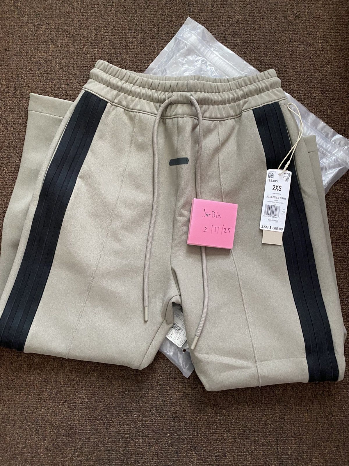 Fear of God Athletics Clay Relaxed Suede Fleece Pants XXS