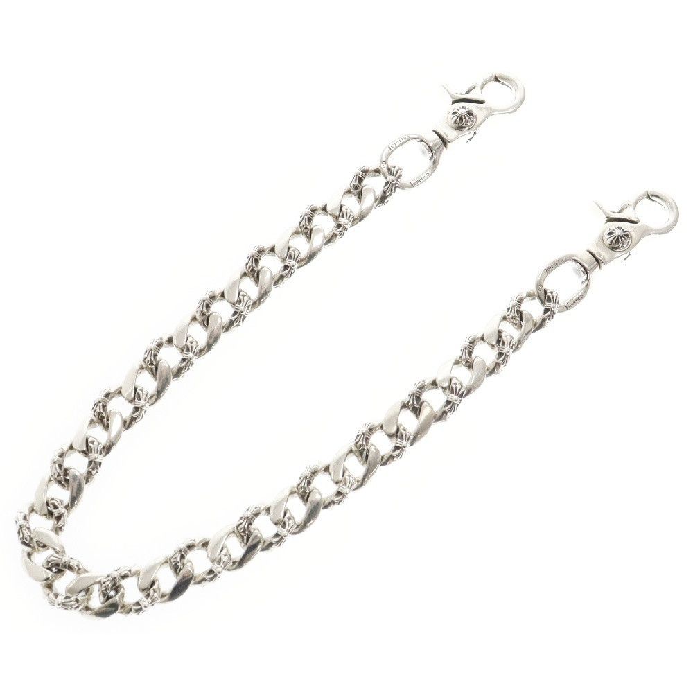 CHROME HEARTS 2 Clip Long Fancy Wallet Chain Silver
