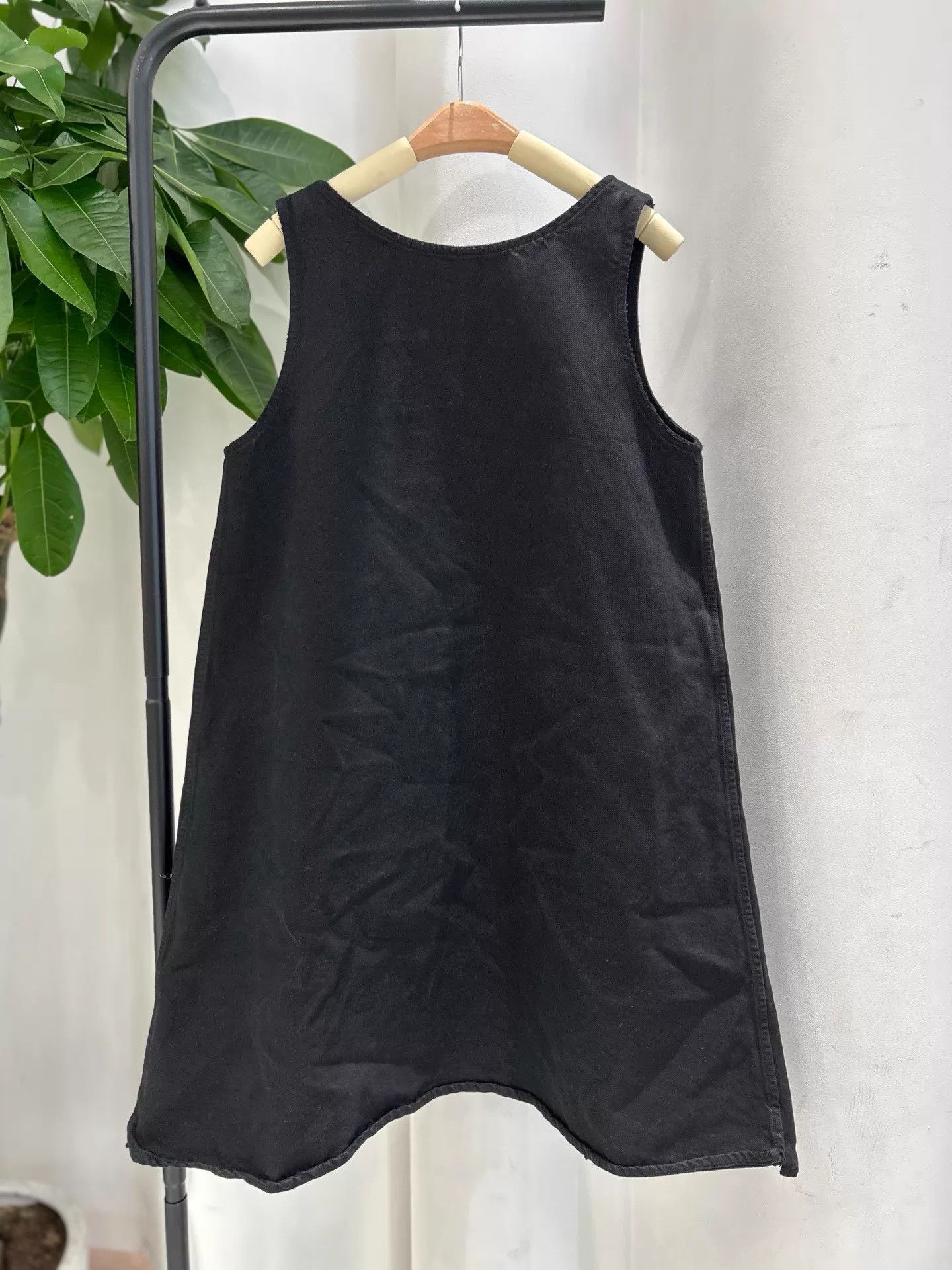 Prada Prada Black Denim Cami Dress 40 (Deadstock) Size S / US 4 / IT 40 - 4 Thumbnail