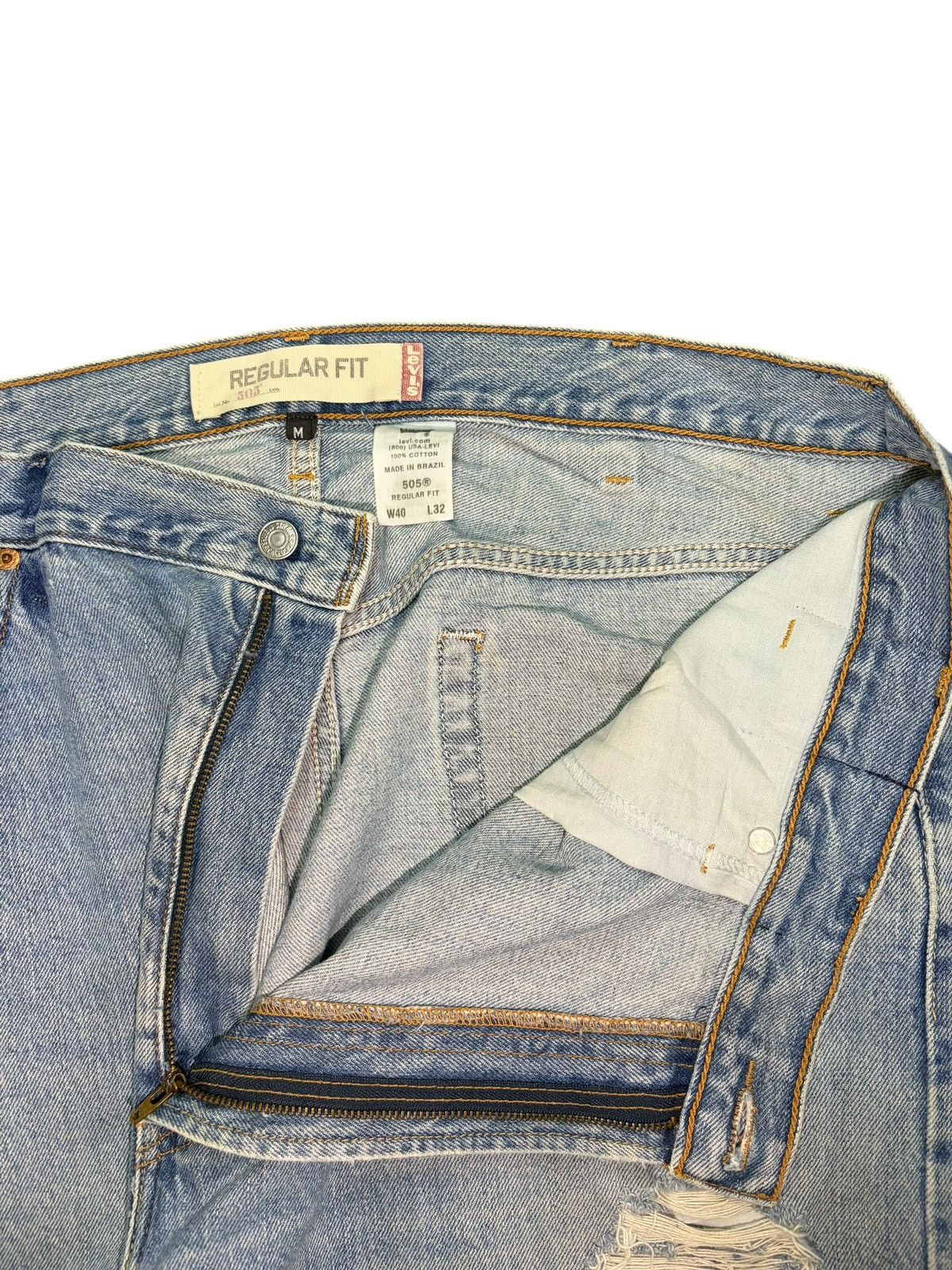 Levi's Vintage 90s Levis 505 Ripped Distressed Baggy Jeans Size 40" / US 18 - 5 Thumbnail