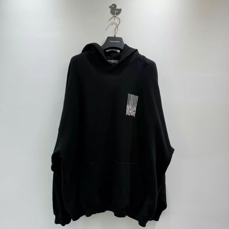 Balenciaga Balenciaga Colorblock Fringed Print Logo Hoodie Hoodie Size US S / EU 44-46 / 1 - 1 Thumbnail