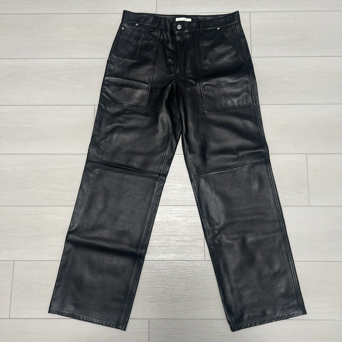 Helmut Lang Helmut Lang Leather Pants Size US 34 / EU 50 - 1 Thumbnail