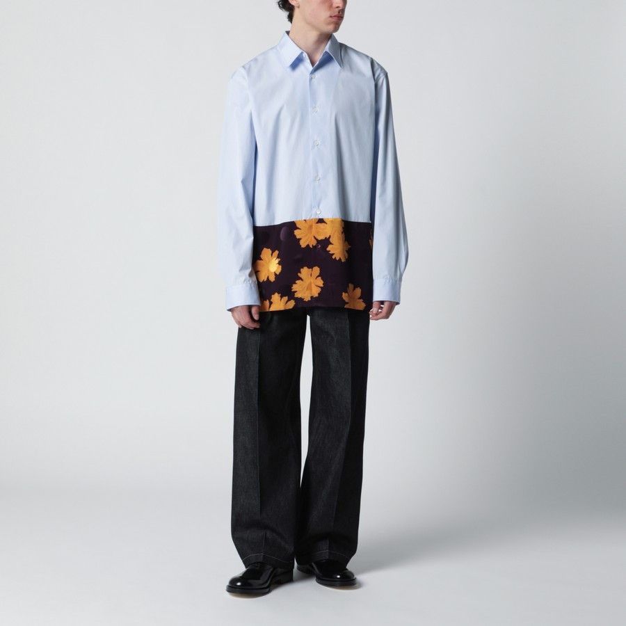 Dries Van Noten o1d2blof0226 Shirt in Light Blue Size US M / EU 48-50 / 2 - 2 Thumbnail