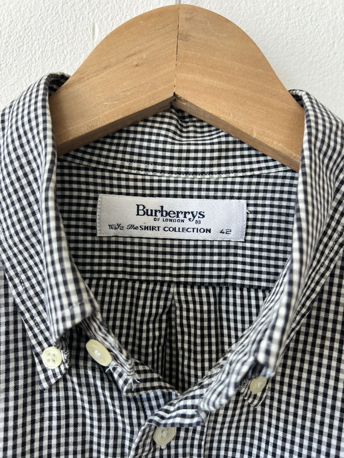 Burberry × Vintage 🩸RARE🩸Vintage Burberrys London 90s Checkered Shirts Size US L / EU 52-54 / 3 - 9 Thumbnail