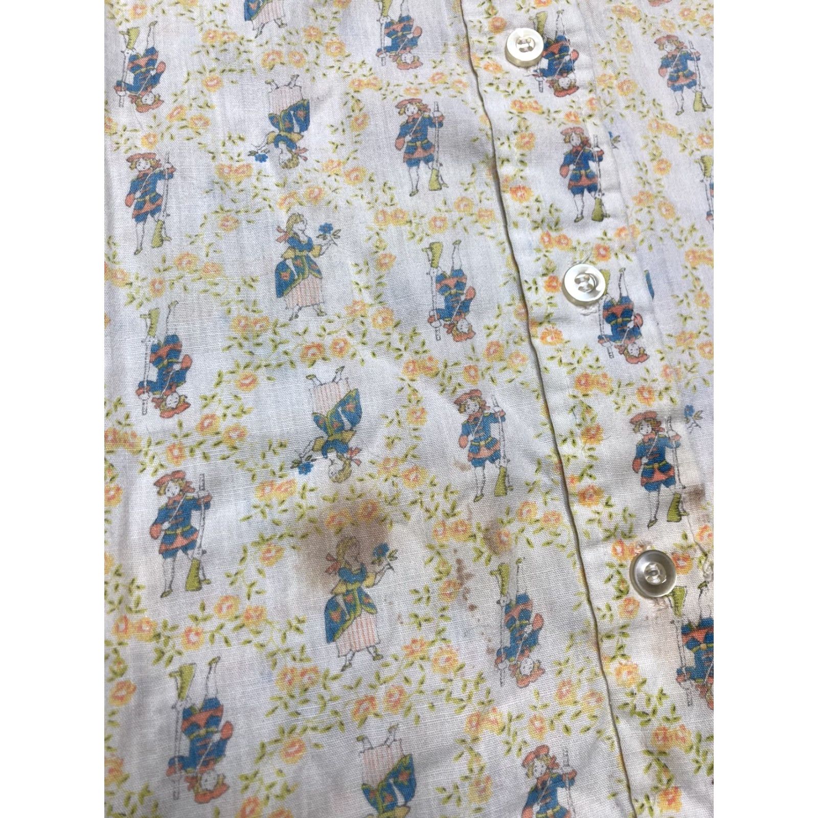 Sears VINTAGE Sears Floral All Over Print Button Shirt Blouse Womens L White 1970s Size L / US 10 / IT 46 - 3 Thumbnail