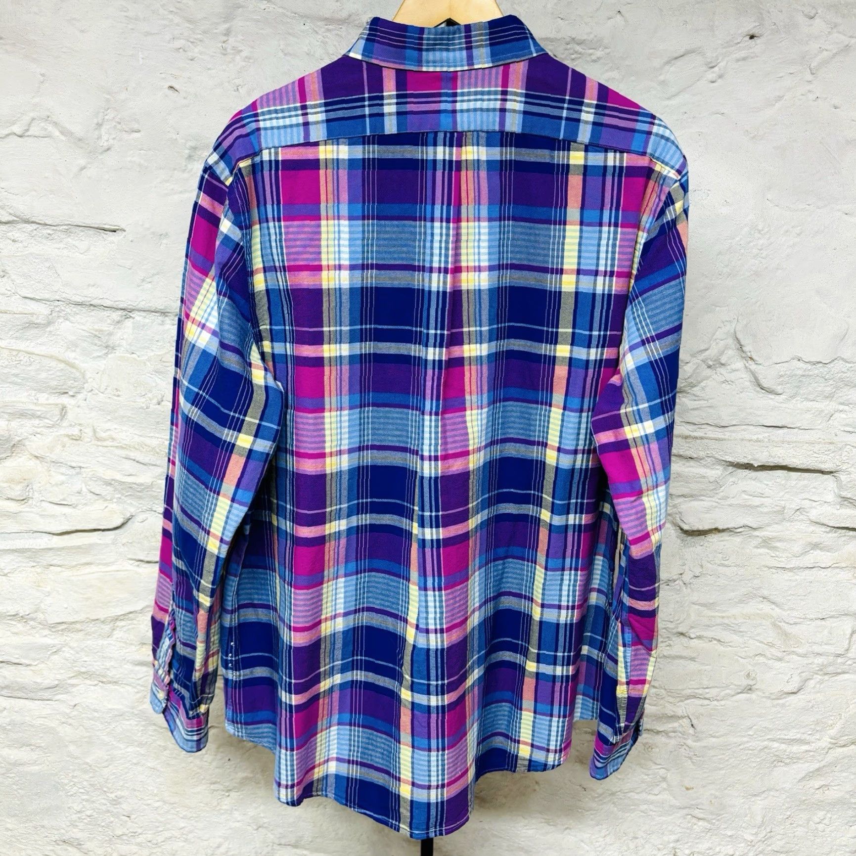 Polo Ralph Lauren Shirt Men's XL Pink Multi Plaid Oxford Cloth Classic Fit NWT Button-Up