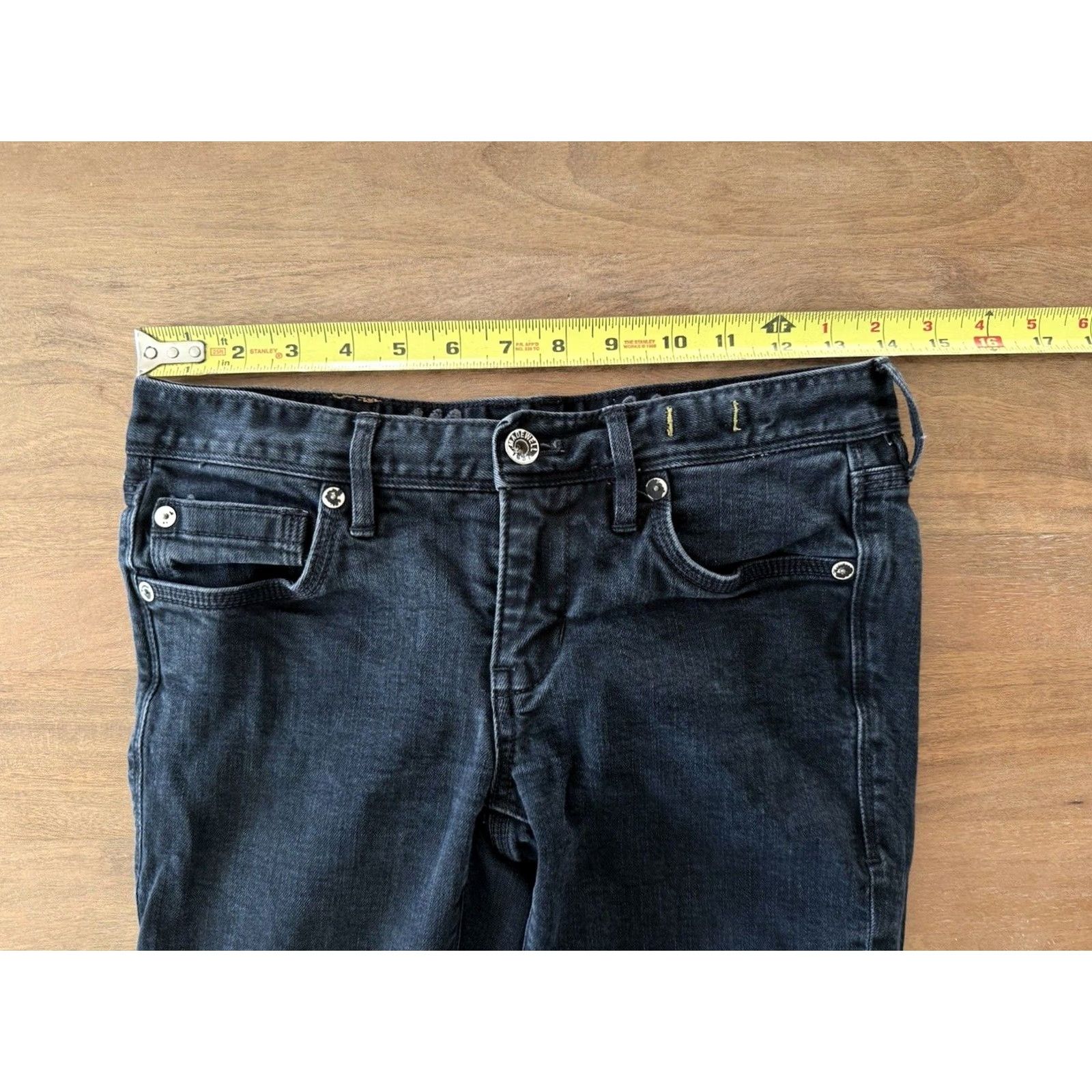 Madewell VINTAGE Madewell Rail Straight Jeans Women’s 25 Slim Black Denim 28x26 5-Pocket Logo Punk Rock 28 in Waist Women Size 42" / US 20 - 7 Thumbnail