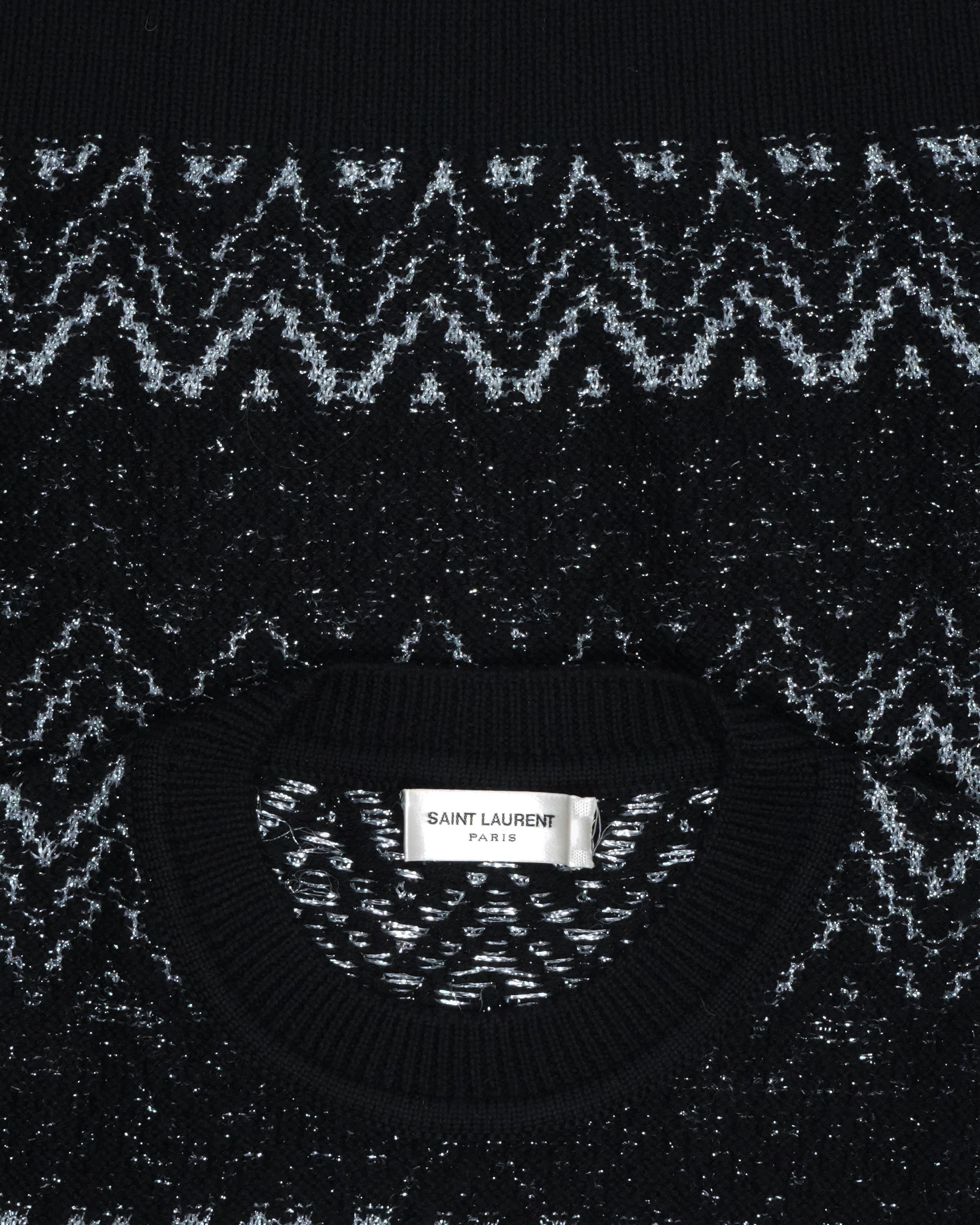 Saint Laurent Paris Saint Laurent Lurex Zigzag Sweater - FW19 Size US XS / EU 42 / 0 - 5 Thumbnail