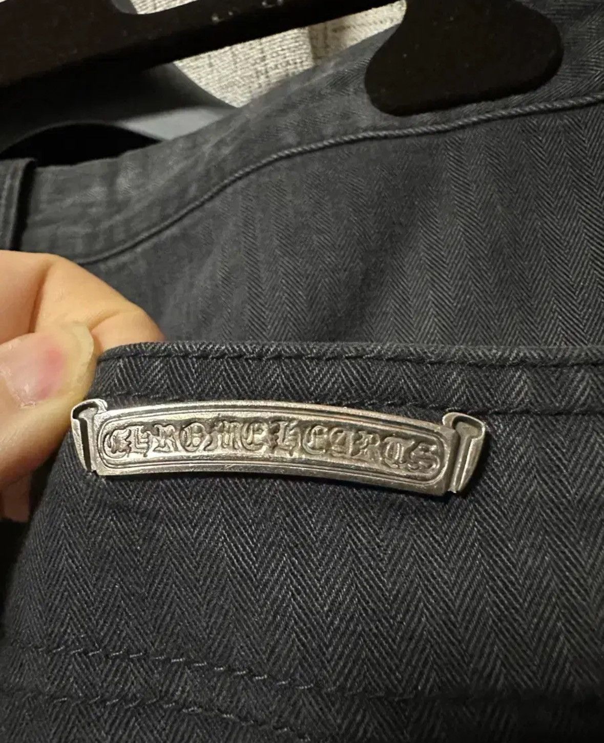 Chrome Hearts Herringbone Carpenter Pants Grey Size US 38 / EU 54 - 6 Thumbnail