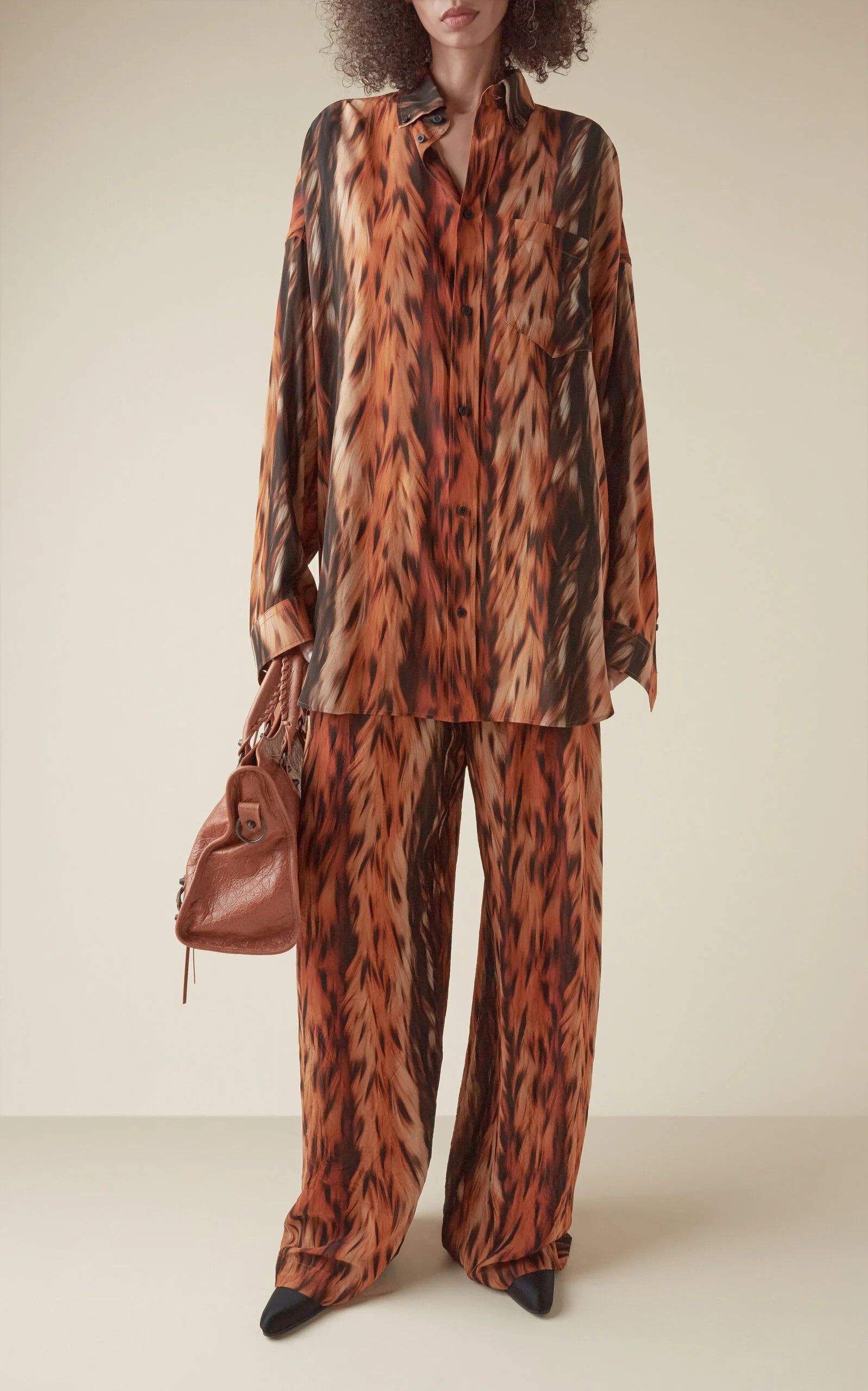 Balenciaga o1bcso1str0426 Cocoon Shirt in Multicolor Size M / US 6-8 / IT 42-44 - 3 Thumbnail