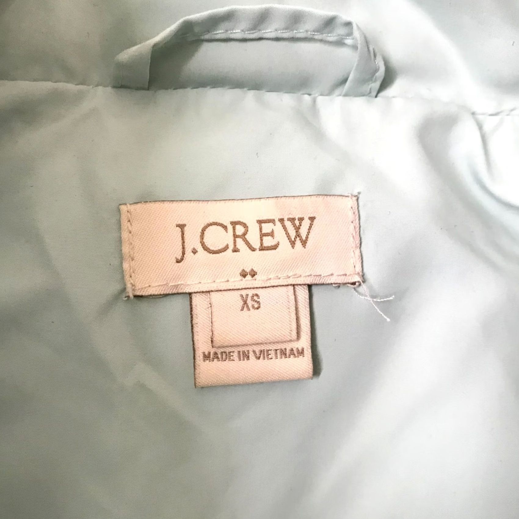 J.Crew J. CREW ~ WOMENS XS ~ LIGHT GREEN TEAL ~ FULL ZIP QUILTED DOWN VEST Size XS / US 0-2 / IT 36-38 - 7 Thumbnail